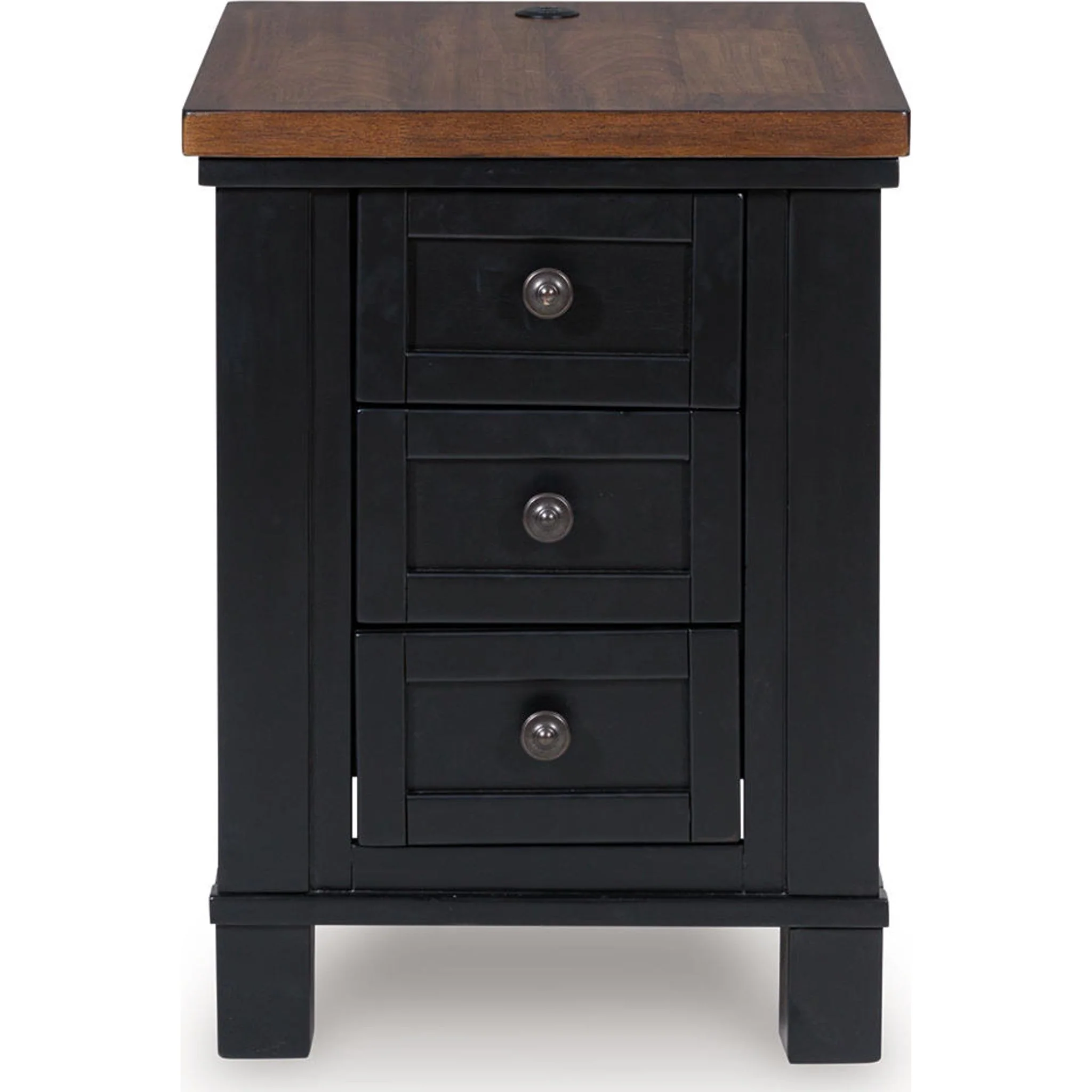 Wildenauer Chairside End Table - Brown/Black - Image 7