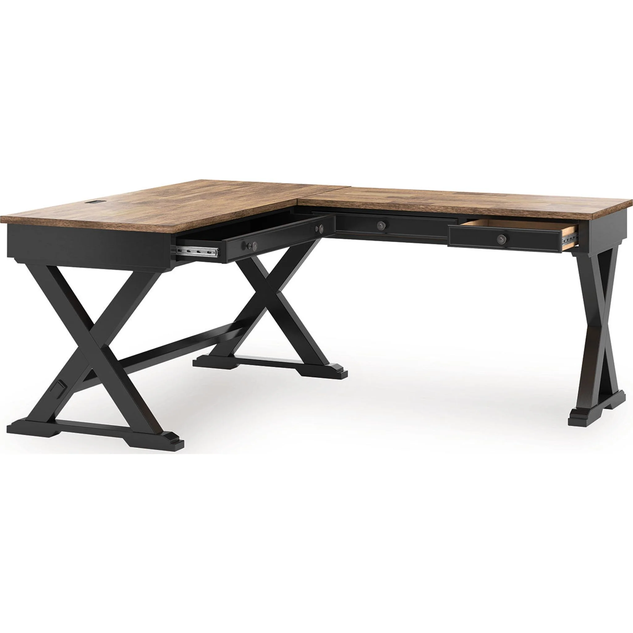 Wildenauer Desk - Brown/Black - Image 3