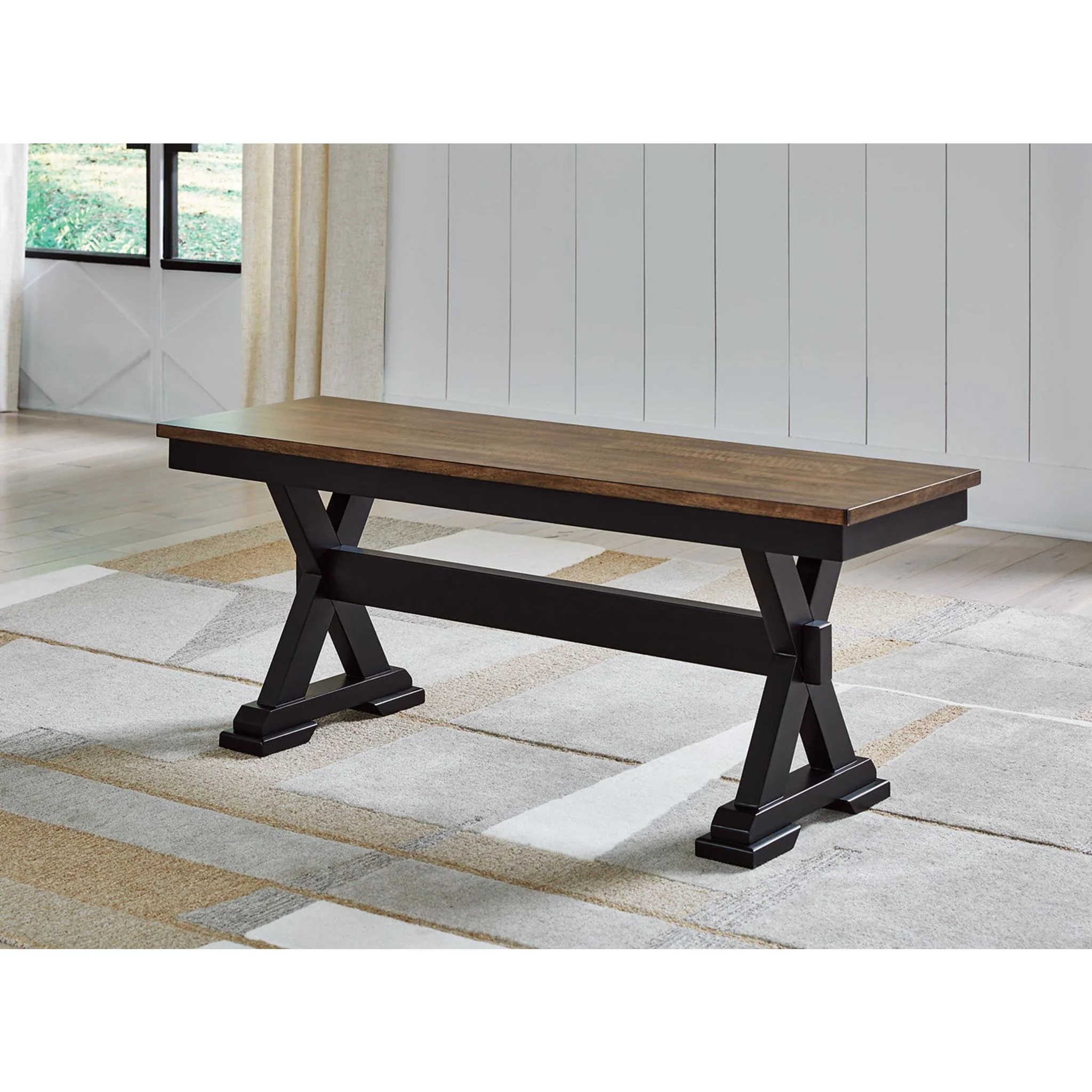 Wildenauer Dining Bench - Brown/Black - (D634-00) - Image 2