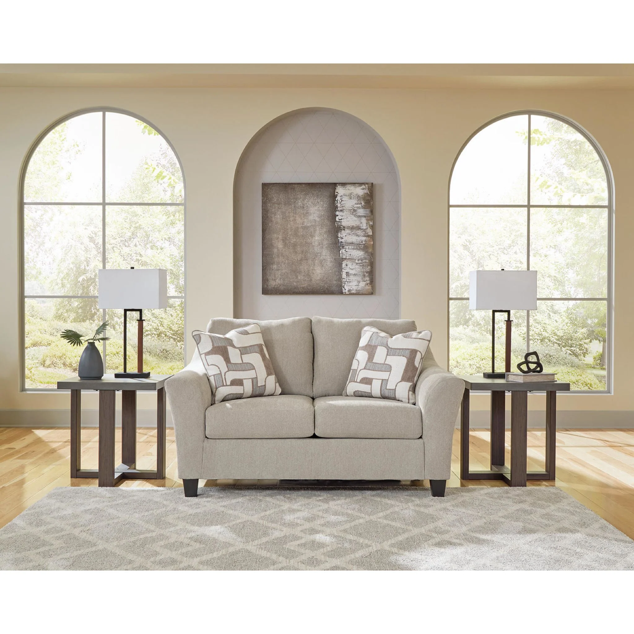 Willarae Loveseat - Taupe - Image 10