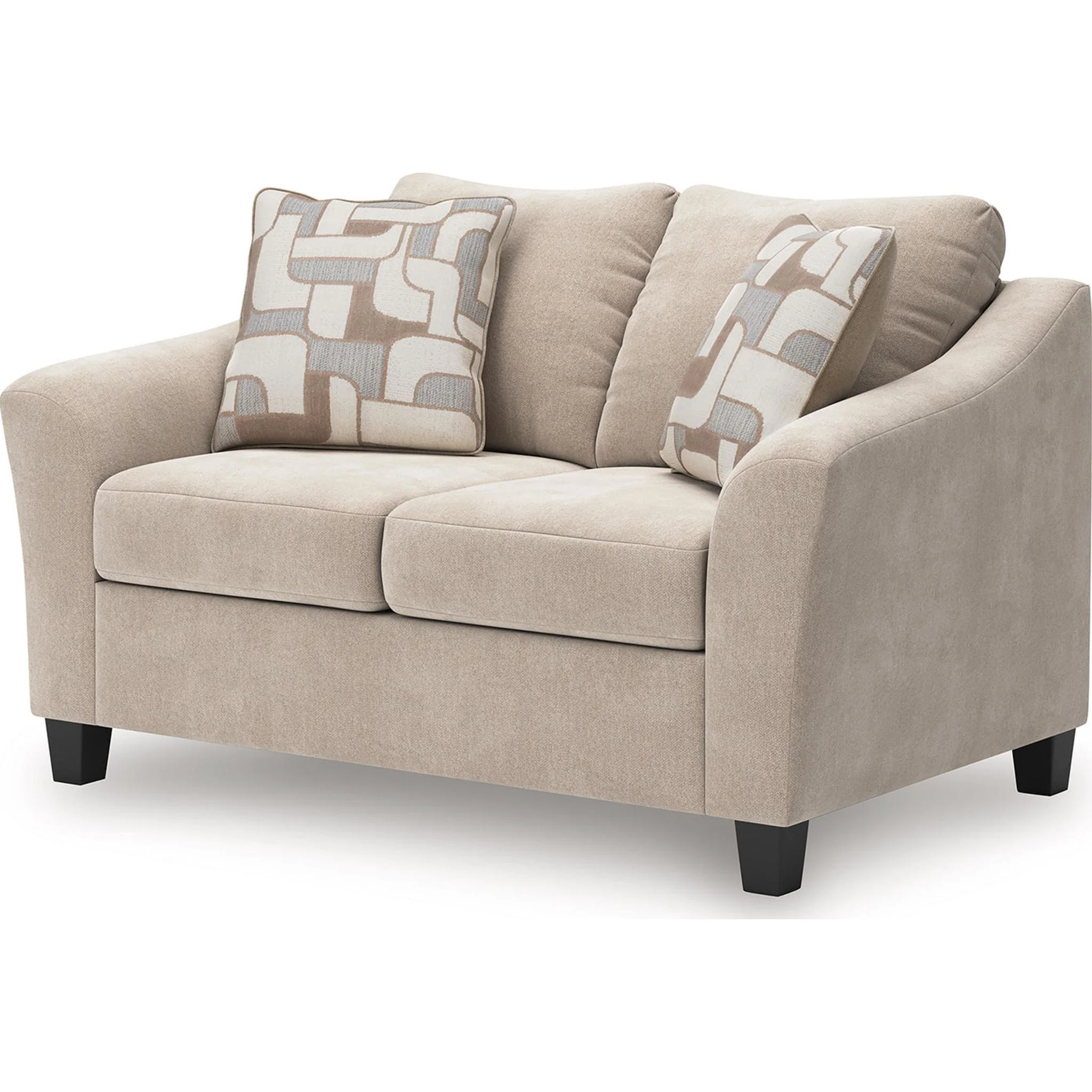 Willarae Loveseat - Taupe - Image 4