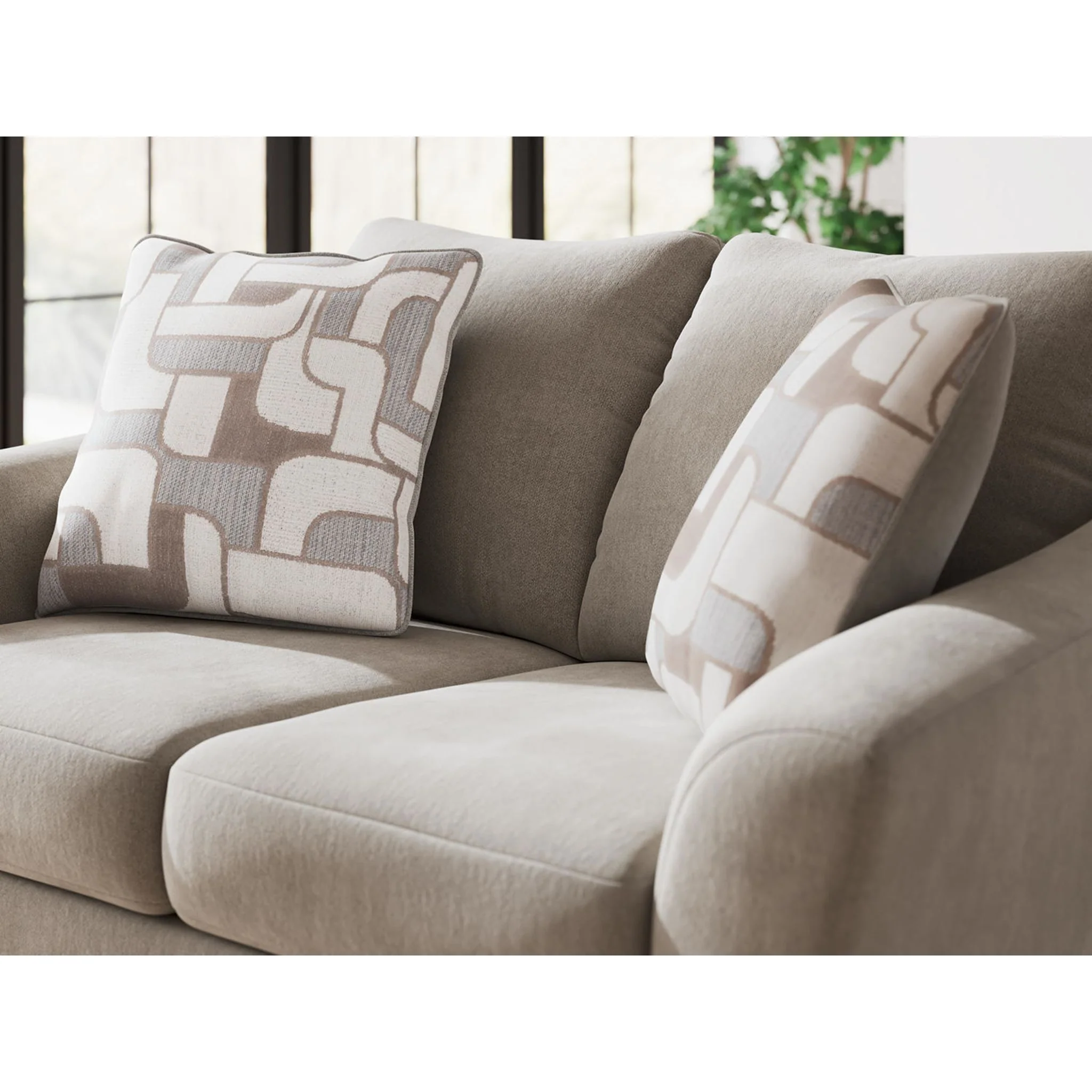 Willarae Loveseat - Taupe - Image 8