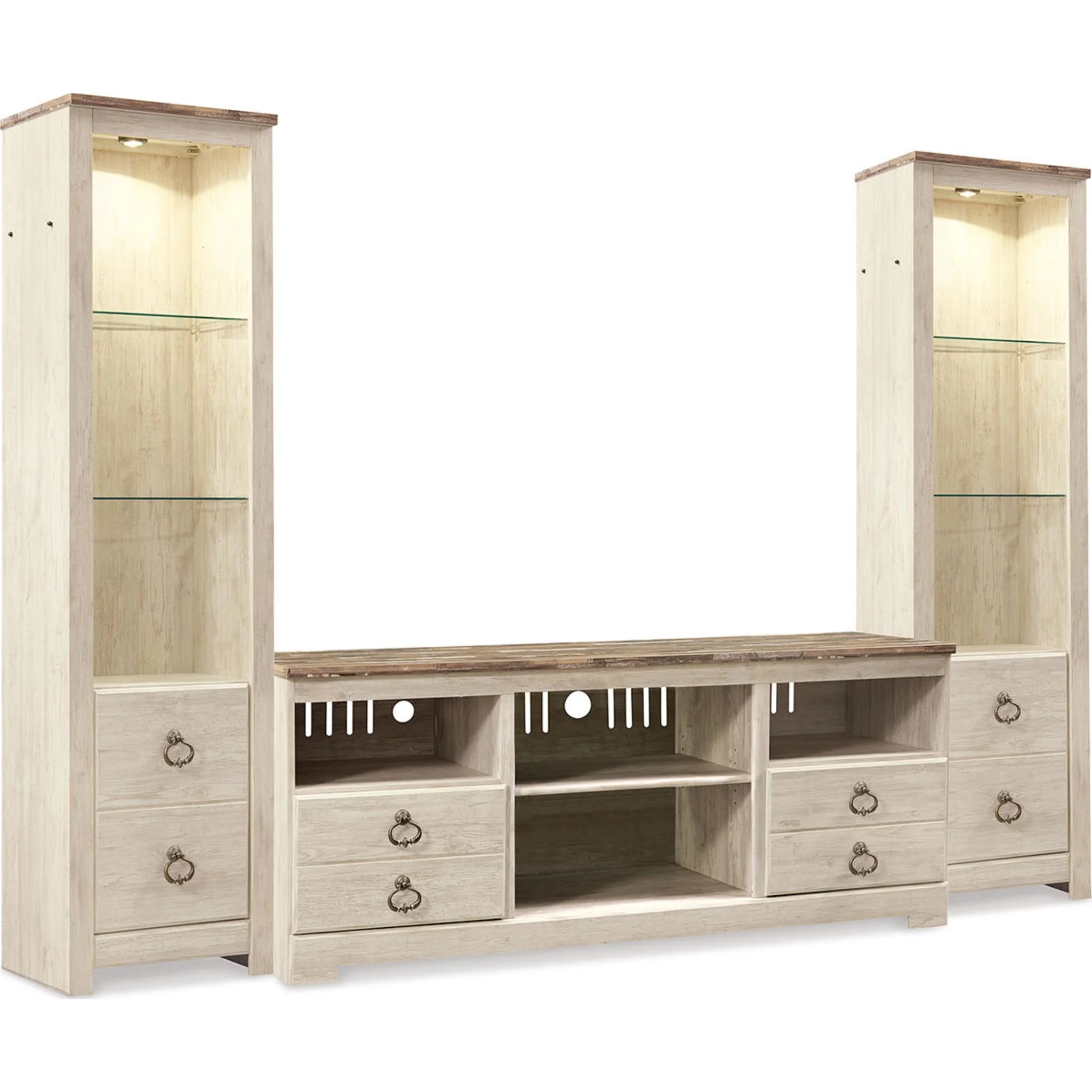 Willowton 3 Piece Entertainment Unit - Whitewash