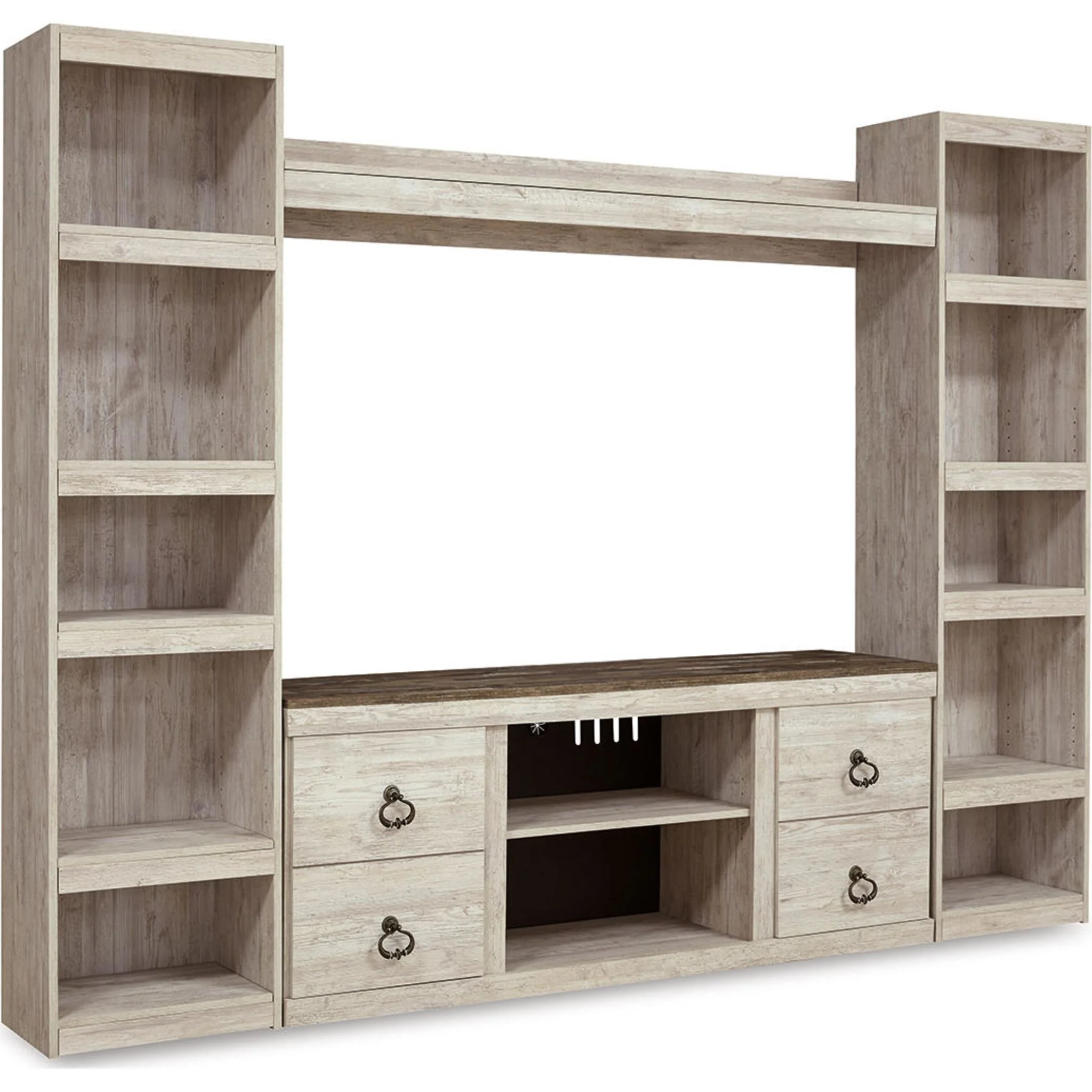 Willowton 4 Piece Entertainment Unit - Whitewash
