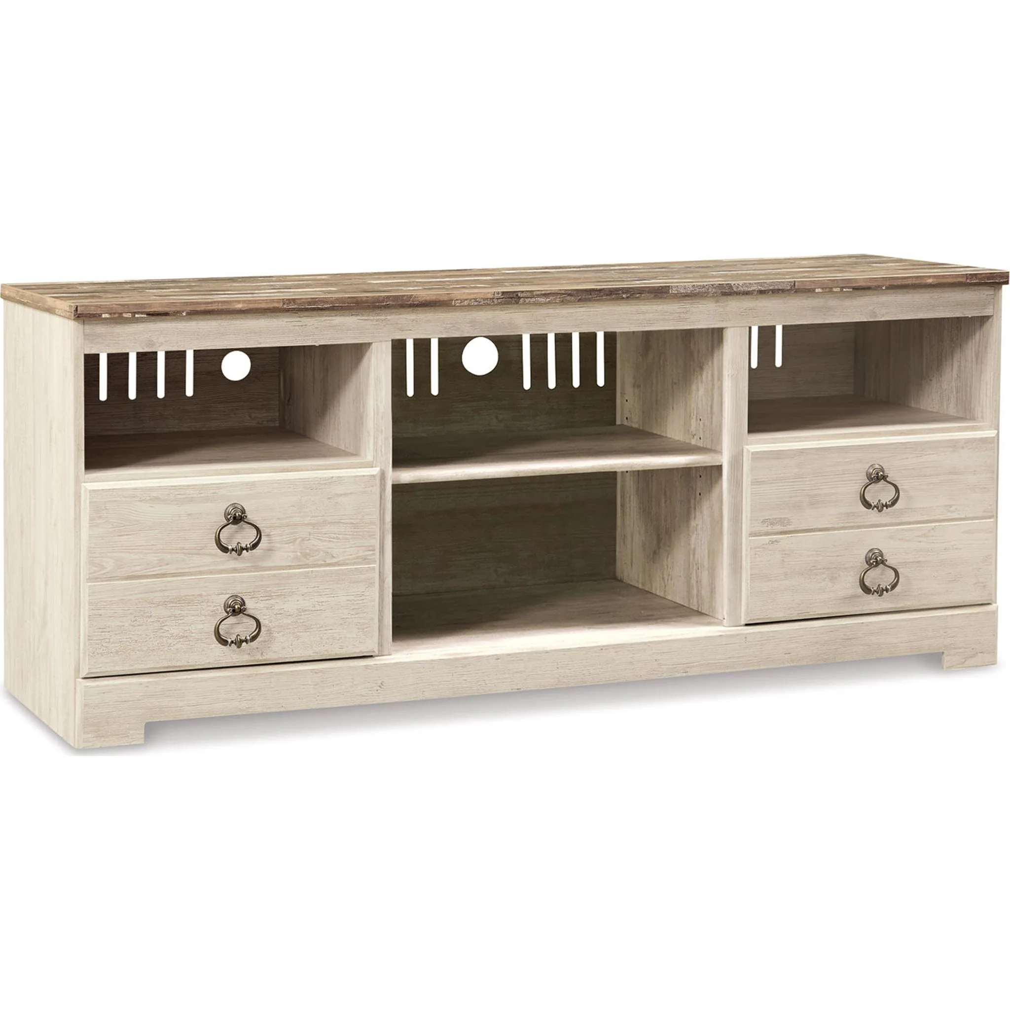 Willowton 4 Piece Entertainment Unit - Whitewash - Image 11