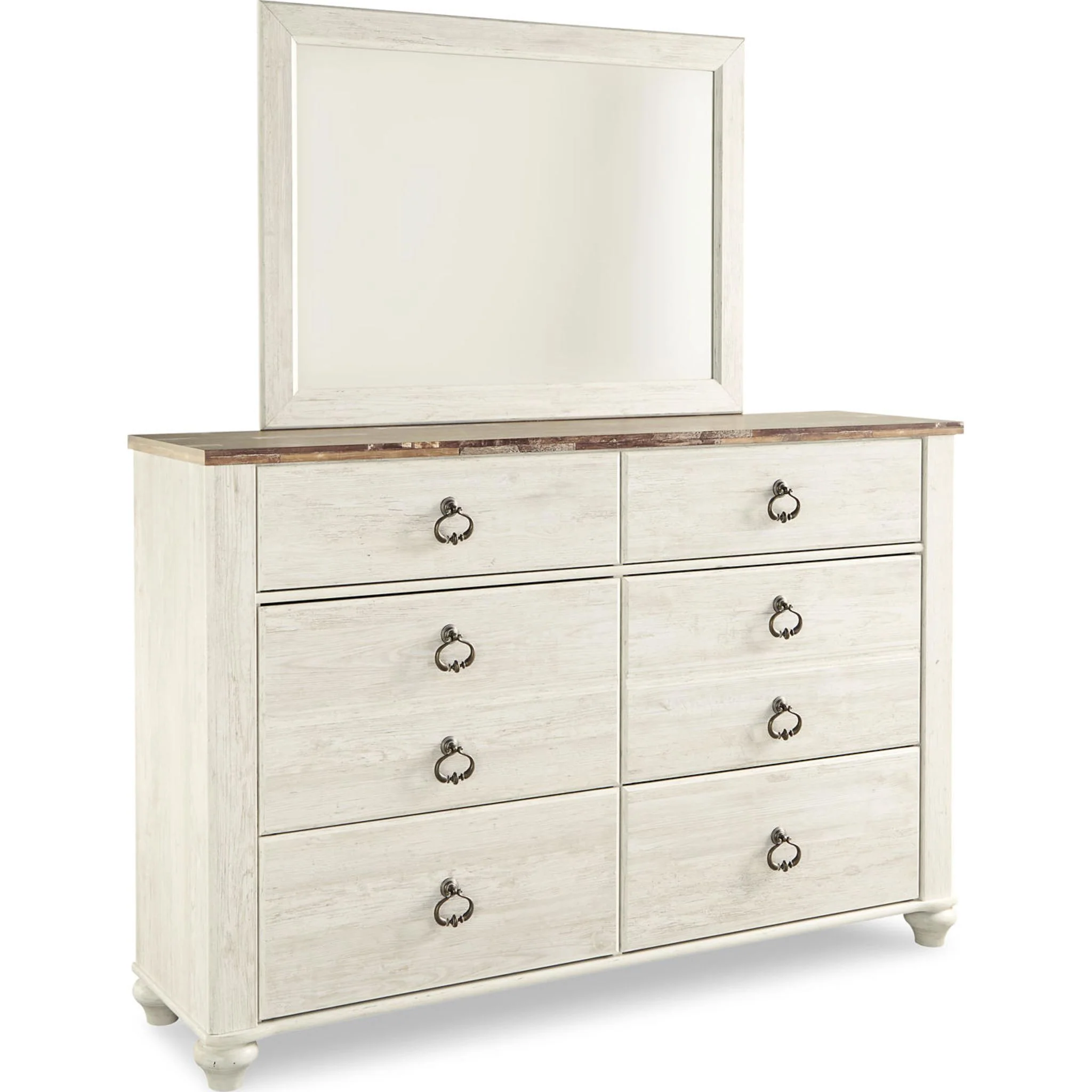 Willowton 5 Piece King Sleigh Bedroom - Whitewash - Image 12