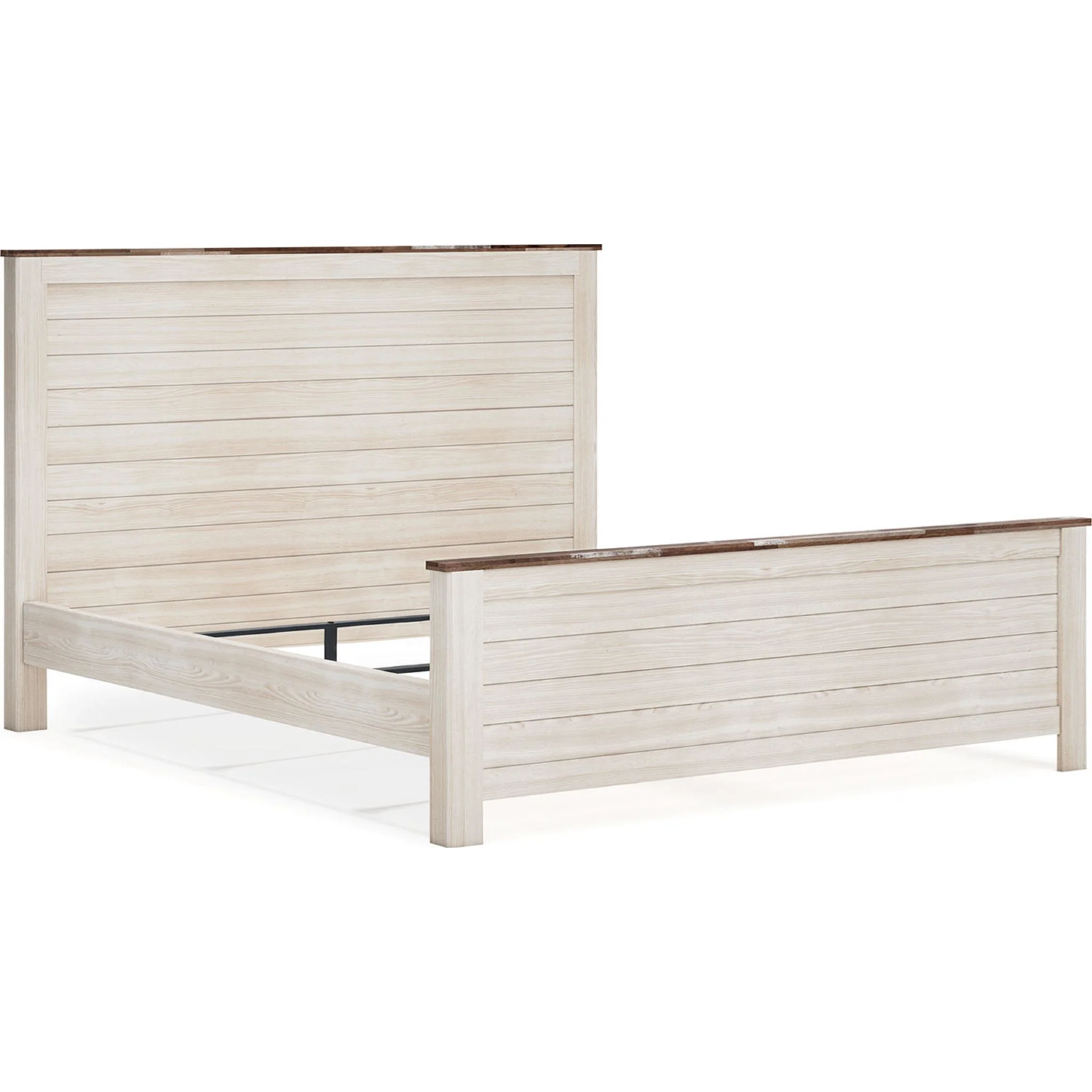 Willowton 6 Piece King Panel Bedroom - Whitewash - Image 7