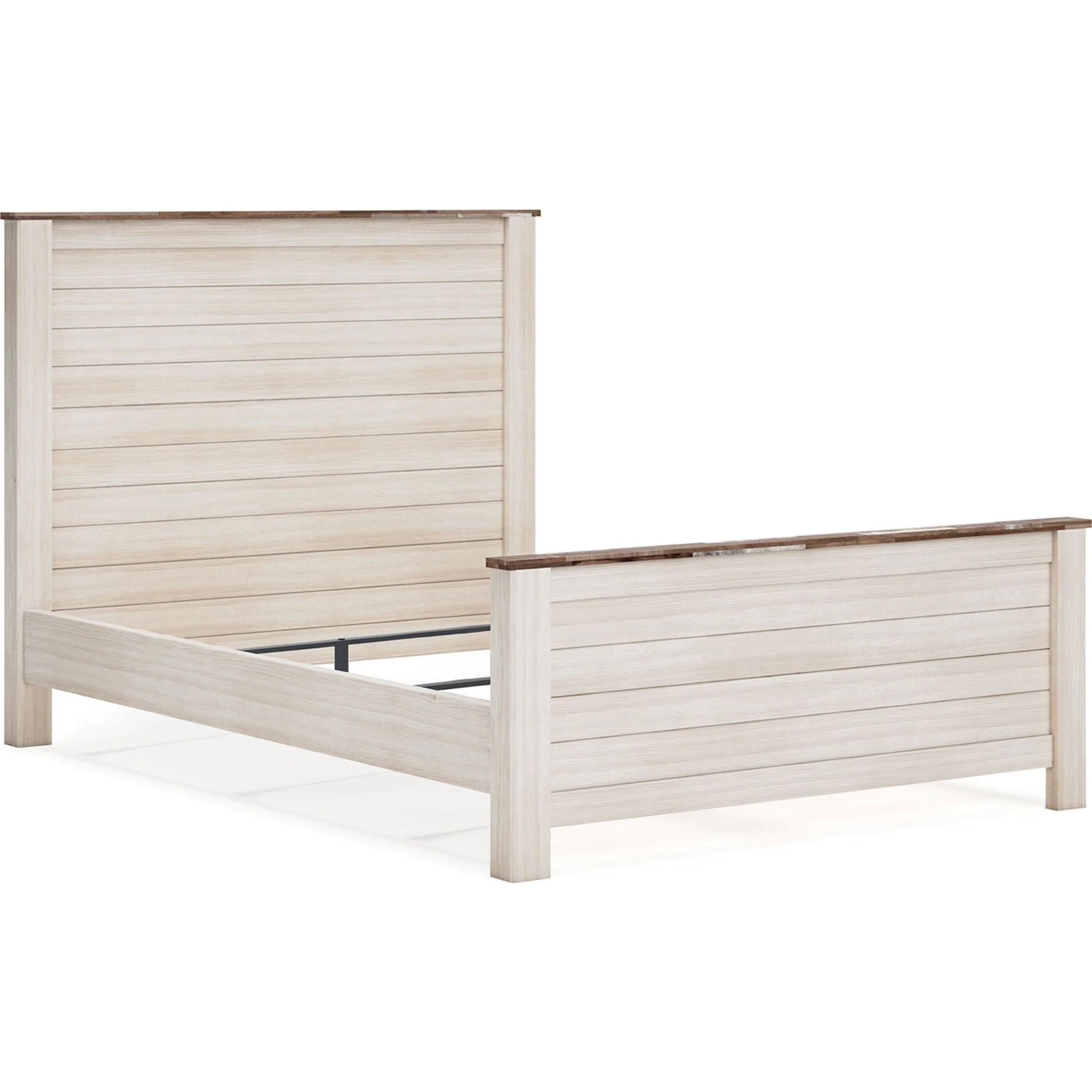Willowton 6 Piece Queen Panel Bedroom - Whitewash - Image 7