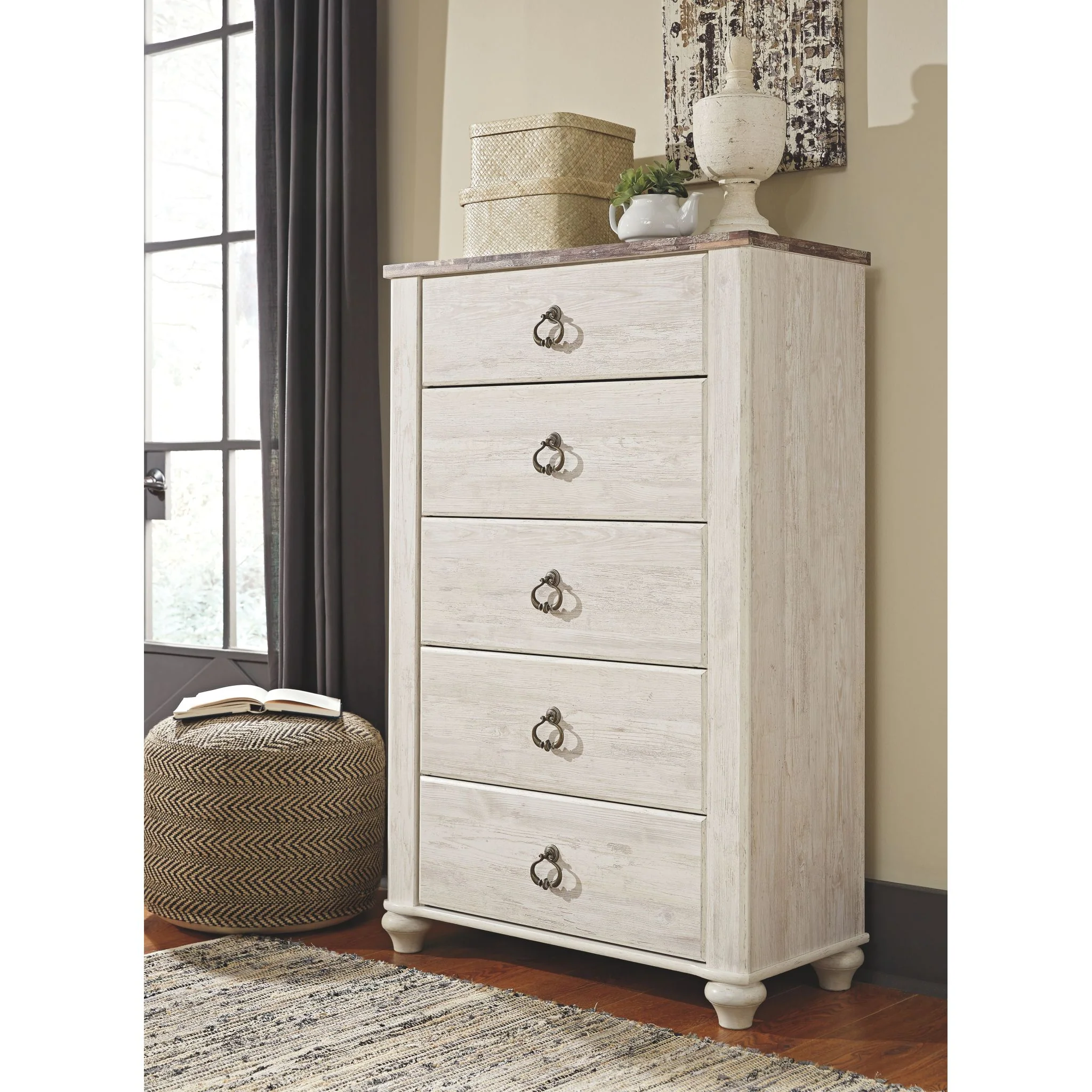 Willowton Chest - White Washed - Image 2