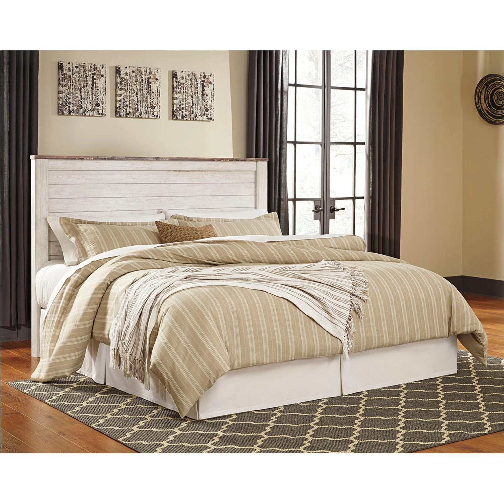 Willowton Panel Headboard - Whitewash - Image 85
