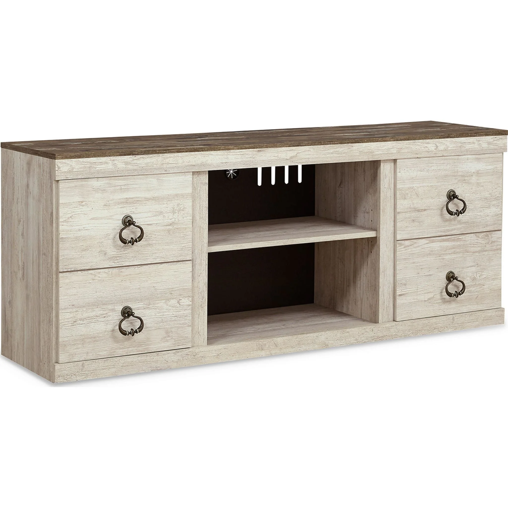 Willowton TV Stand - Whitewash - Image 7