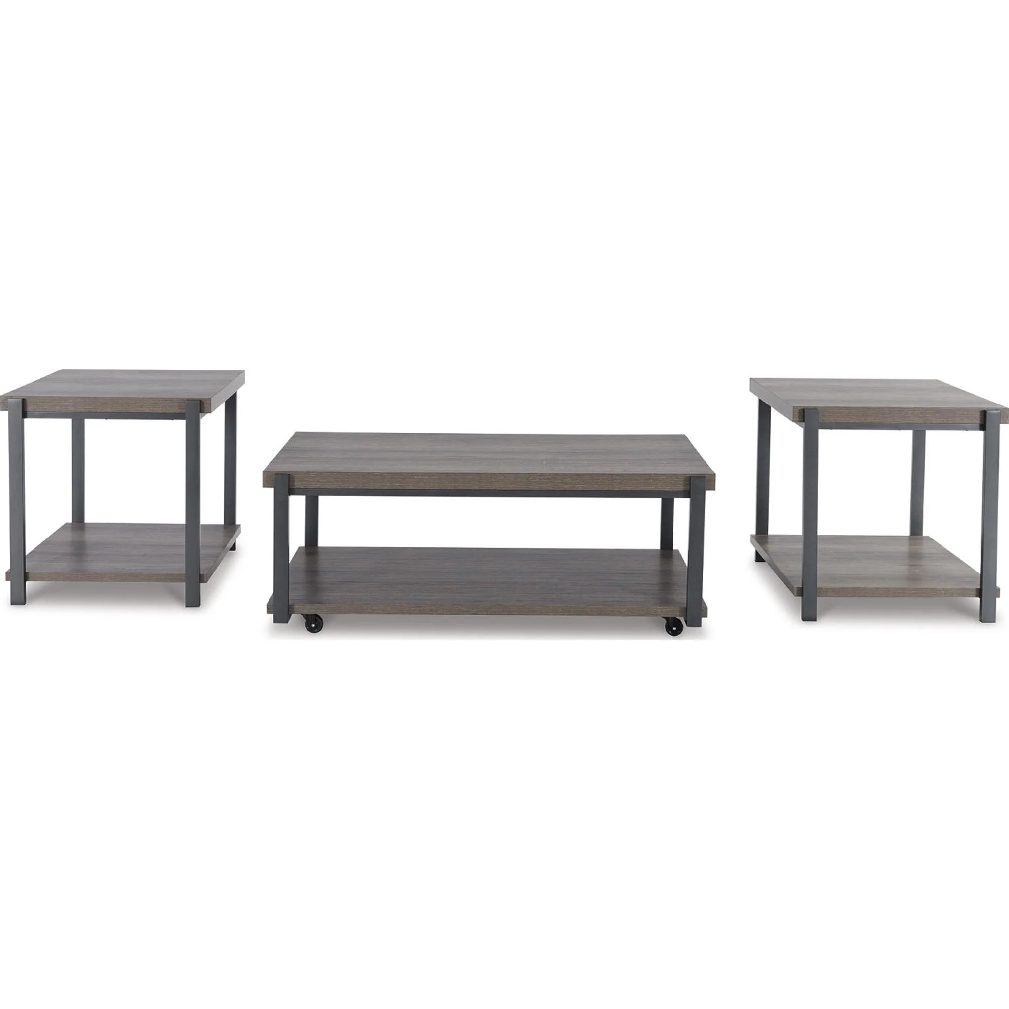 Wilmaden 3 Pack Tables - Gray/Black - Image 13