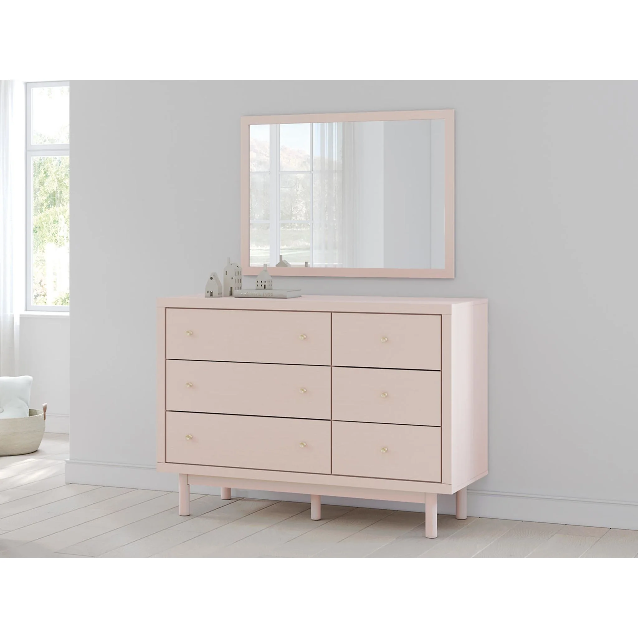 Wistenpine 6 Piece Platform Bedroom - Blush - Image 12