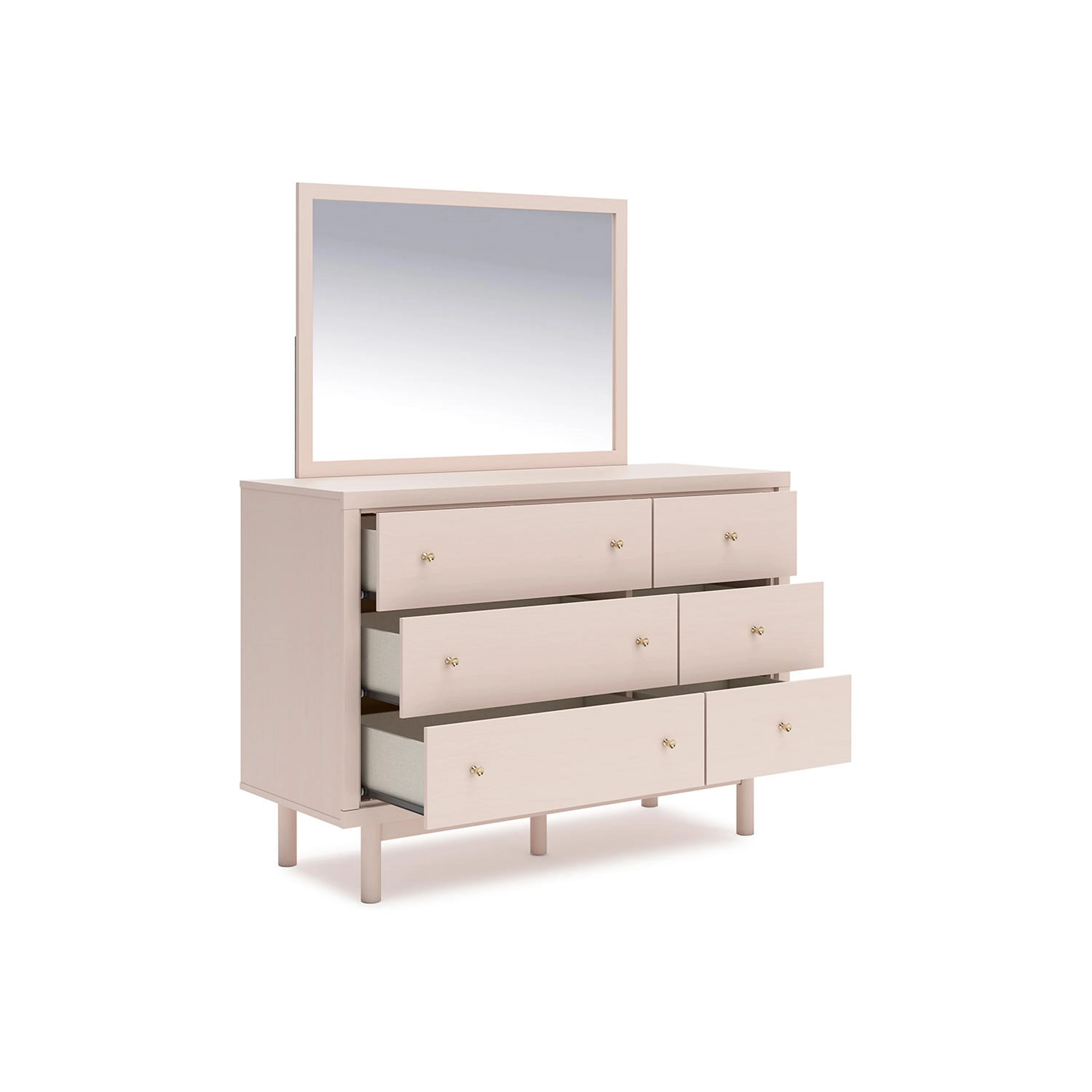 Wistenpine 6 Piece Platform Bedroom - Blush - Image 36