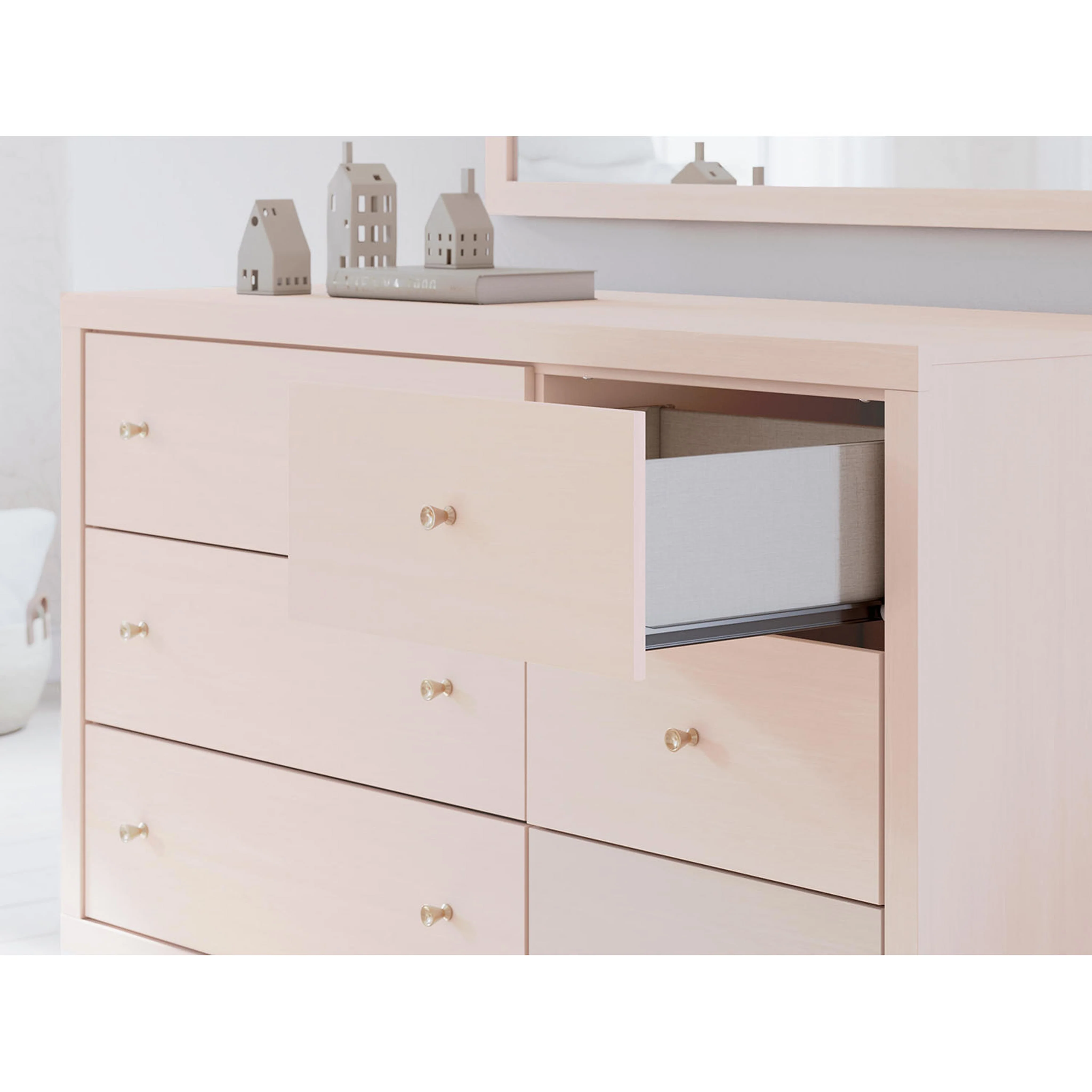 Wistenpine 6 Piece Platform Bedroom - Blush - Image 39