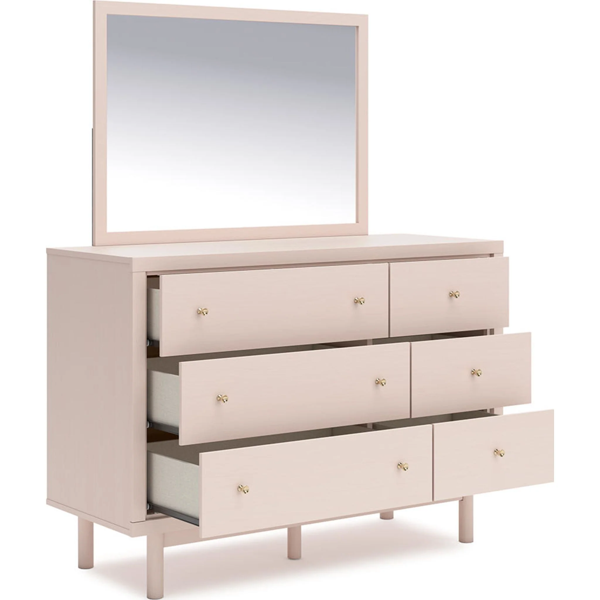 Wistenpine 6 Piece Platform Bedroom - Blush - Image 5