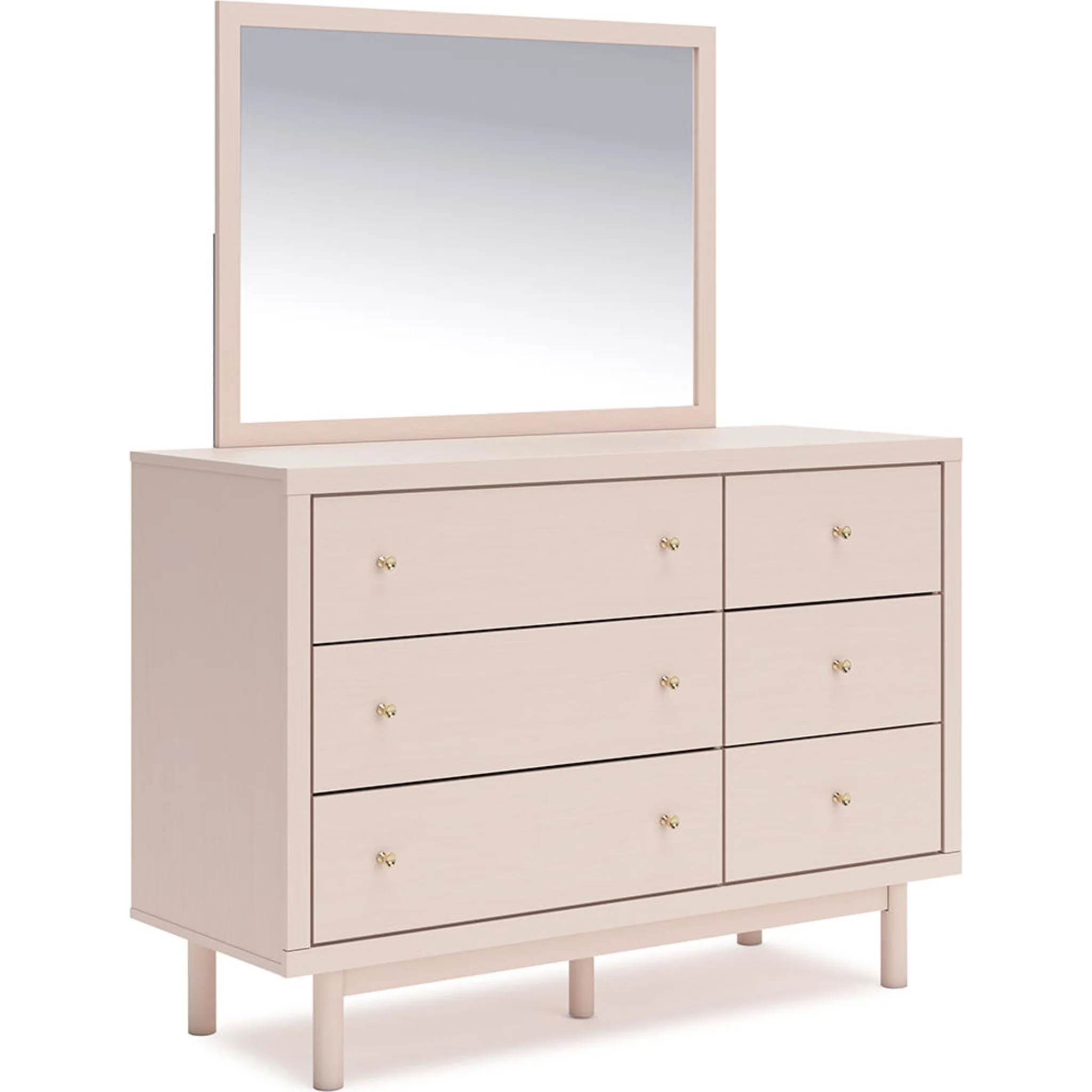 Wistenpine 6 Piece Platform Bedroom - Blush - Image 6