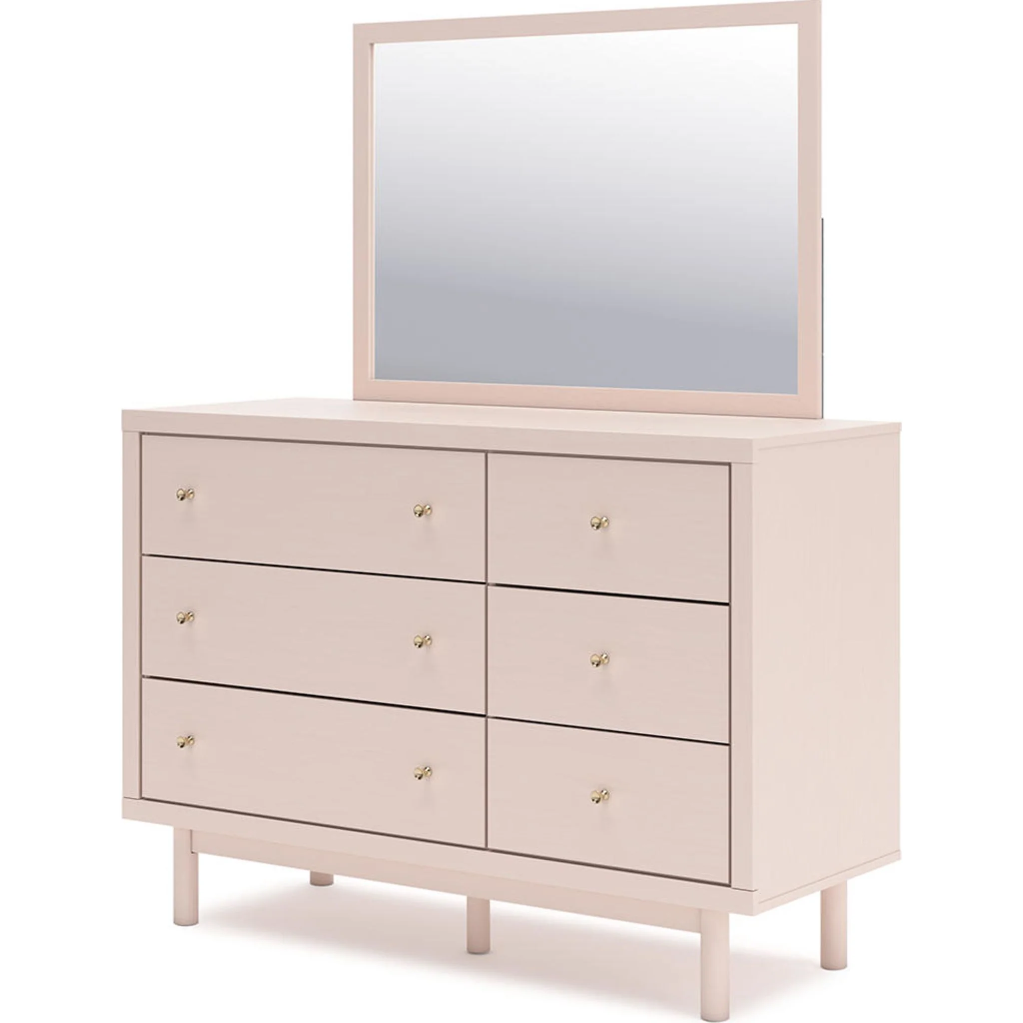 Wistenpine Dresser and Mirror - Blush - Image 3