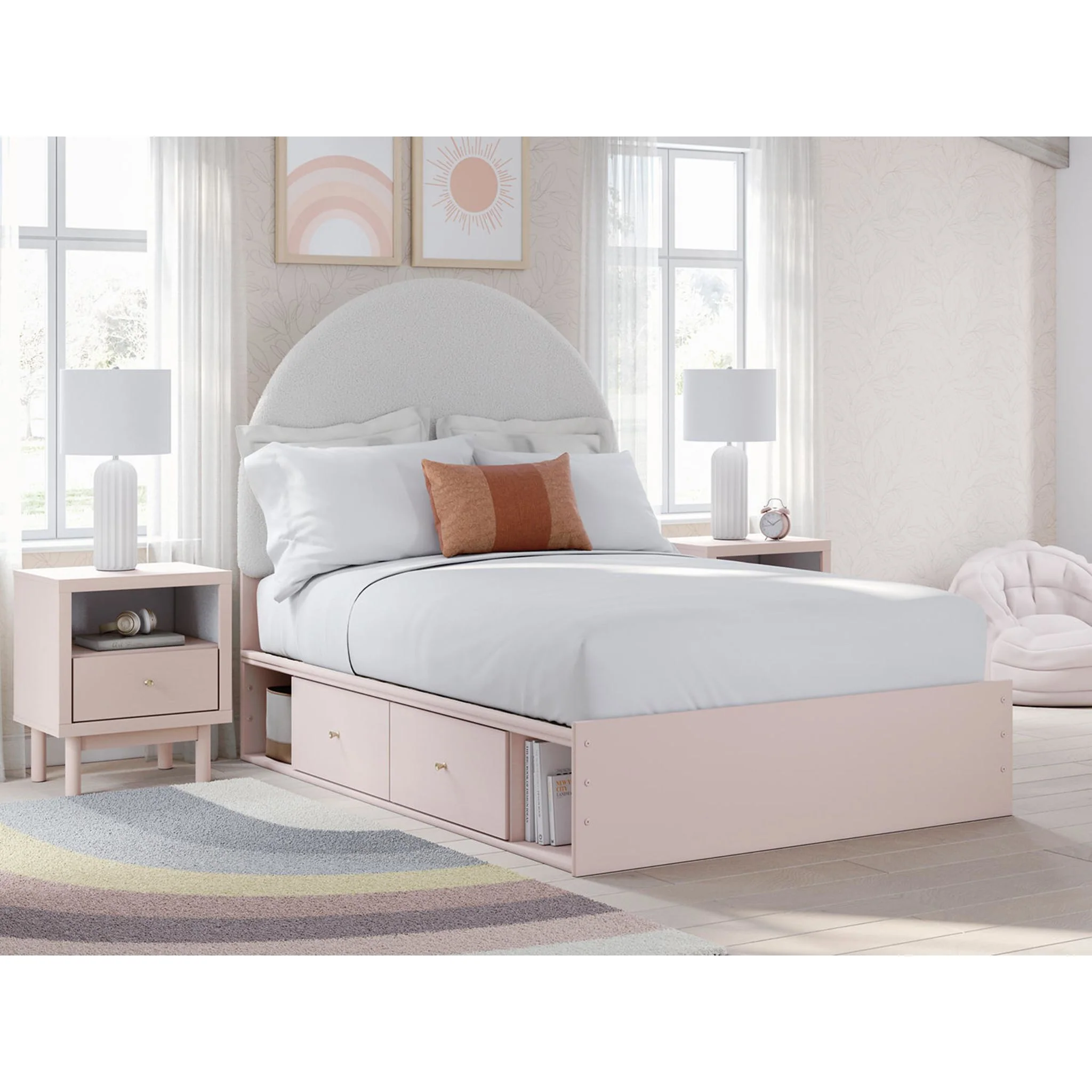 Wistenpine Full Storage Bed - Blush - Image 13