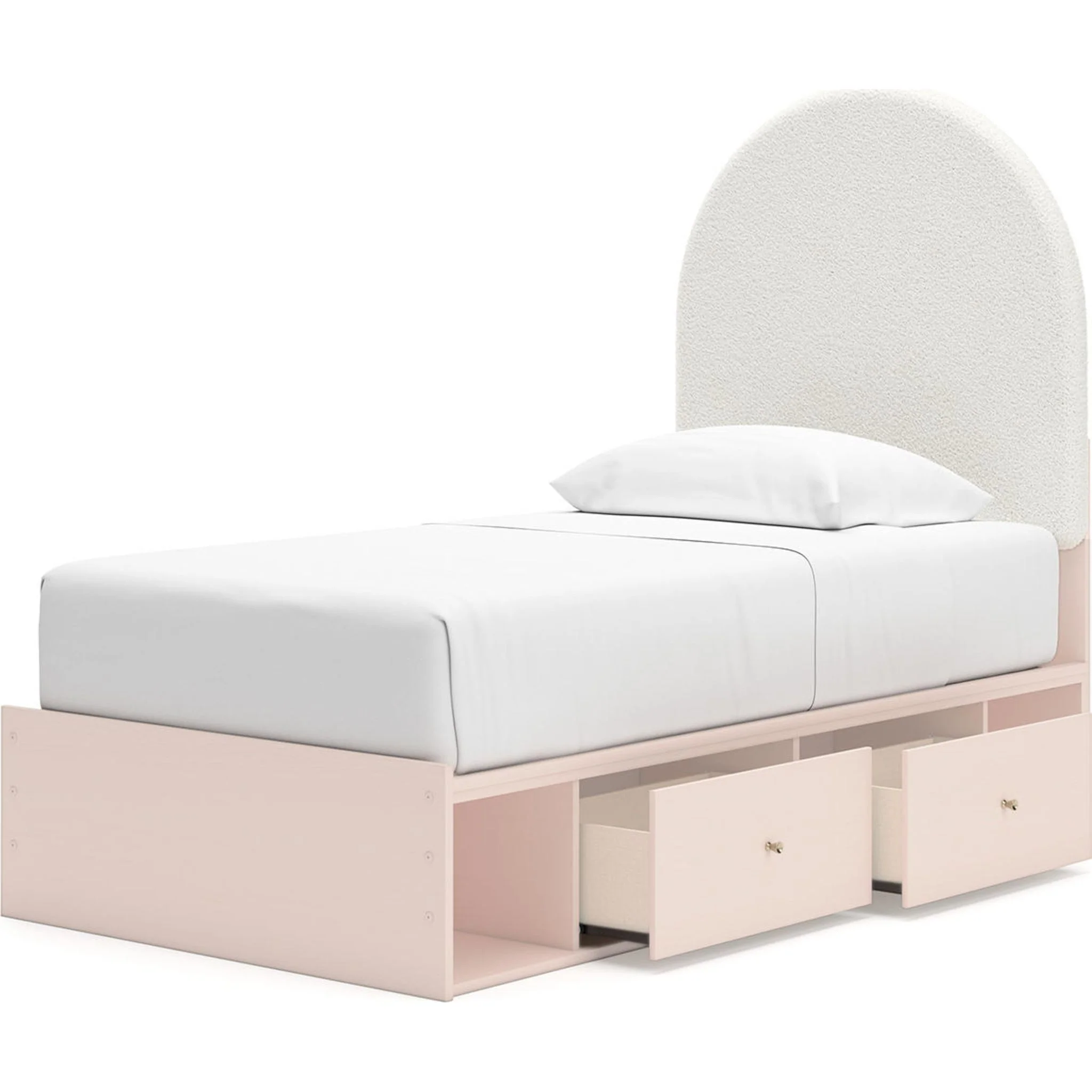 Wistenpine Twin Storage Bed - Blush - Image 5