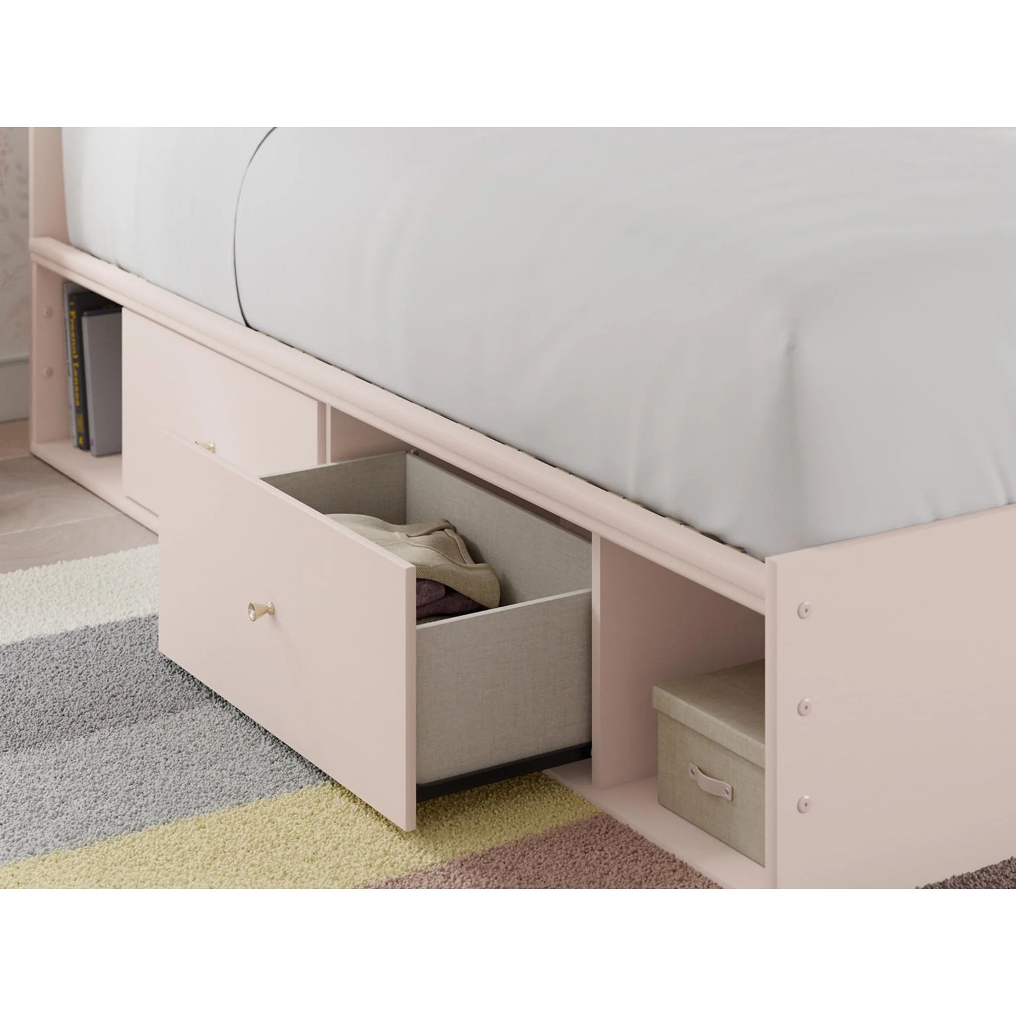Wistenpine Twin Storage Bed - Blush - Image 21