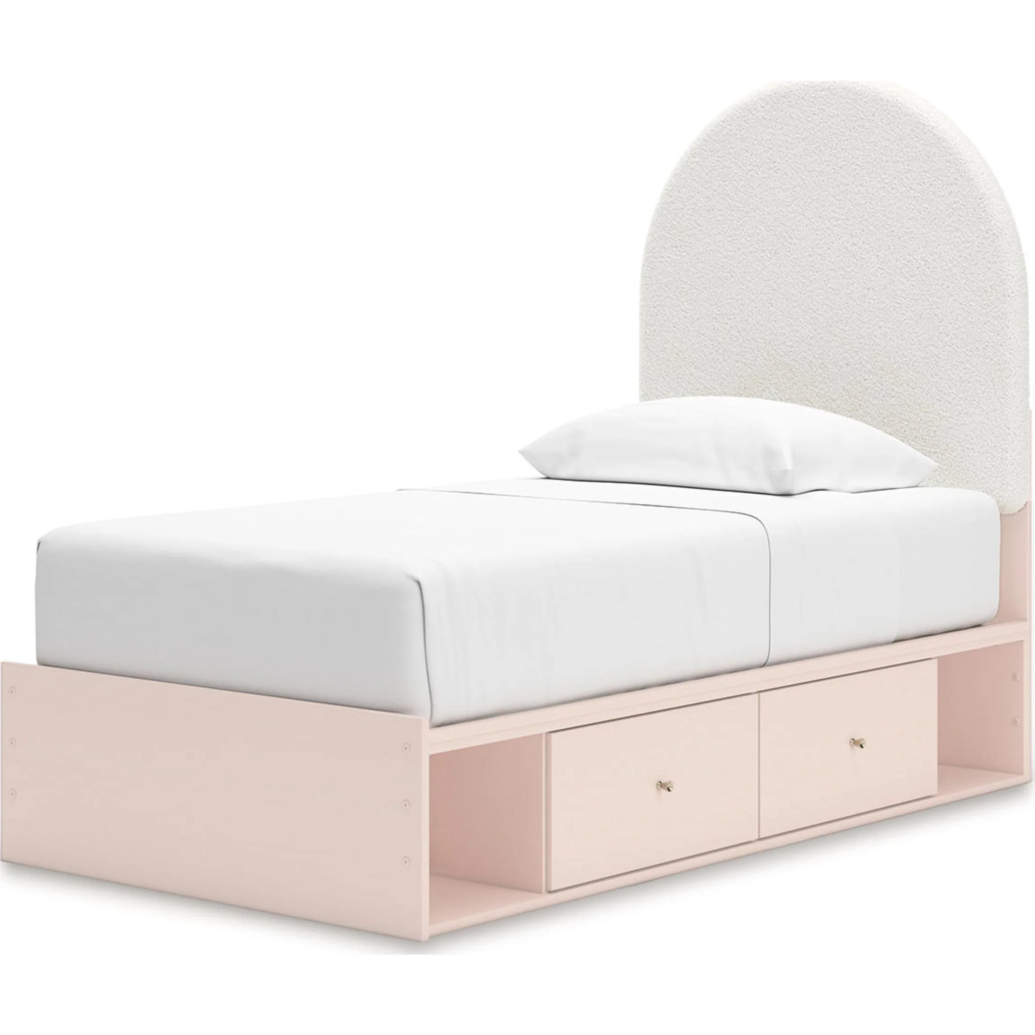 Wistenpine Twin Storage Bed - Blush - Image 5