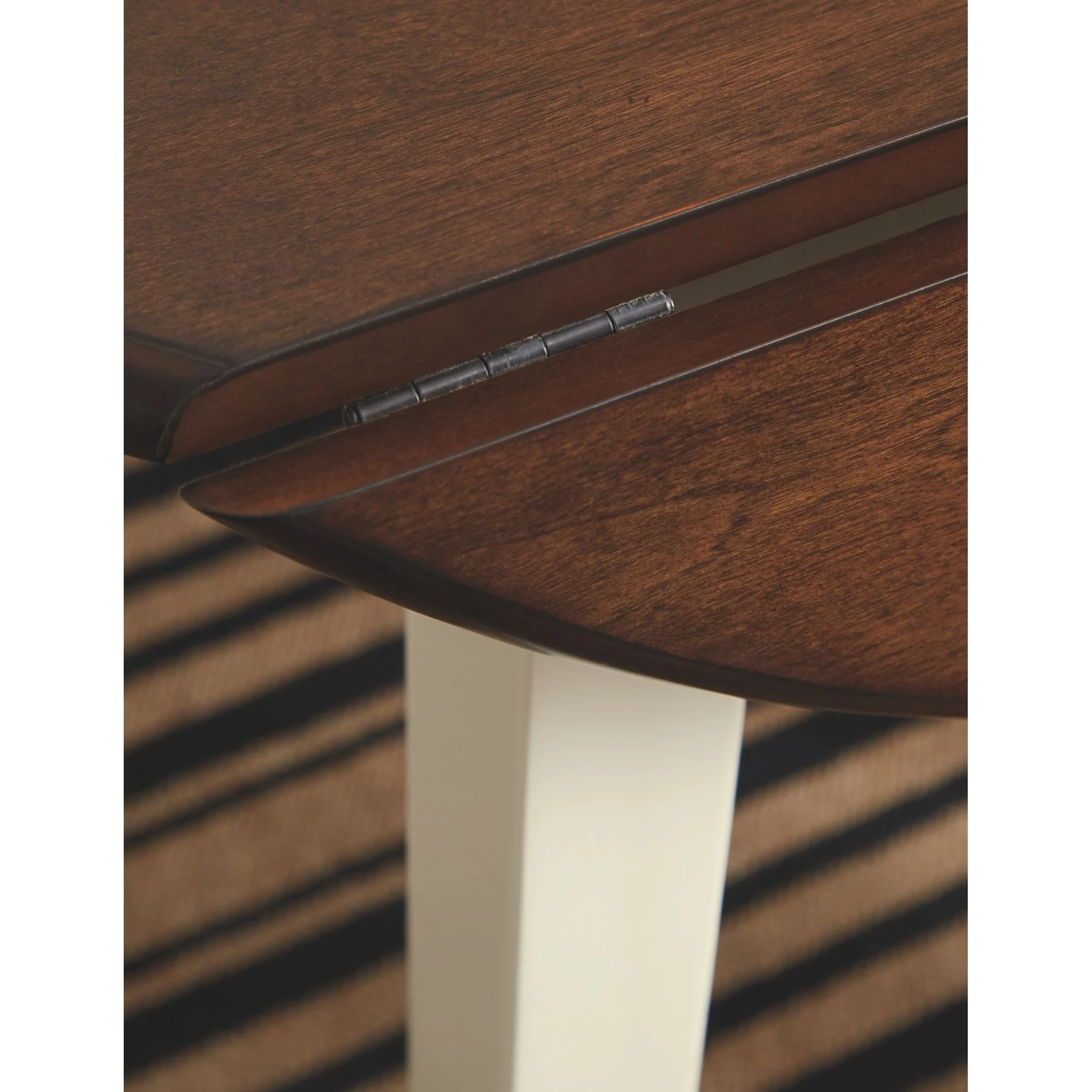 Woodanville Drop Leaf Table - Cream/Brown - (D335-15) - Image 5