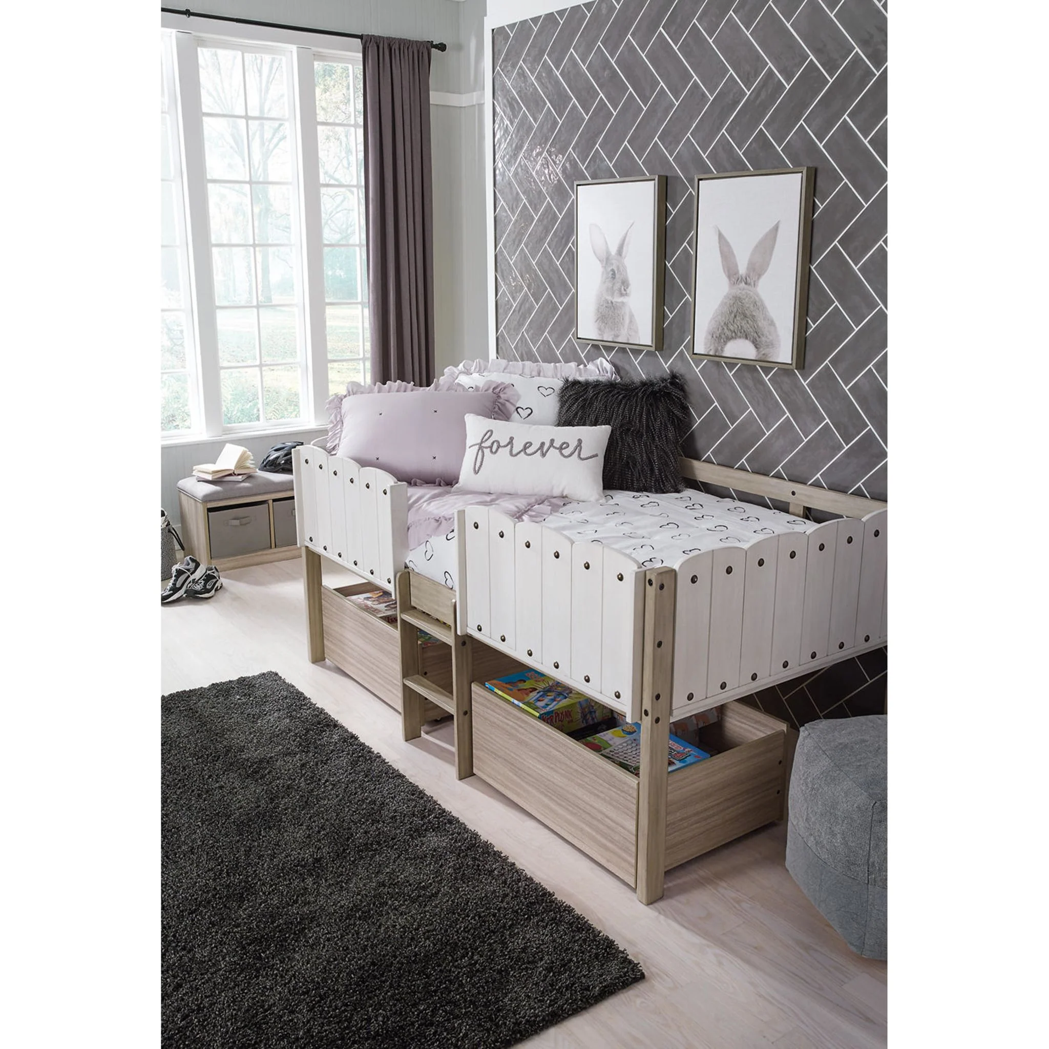 Wrenalyn Twin Loft Bed - Two-tone - Image 51