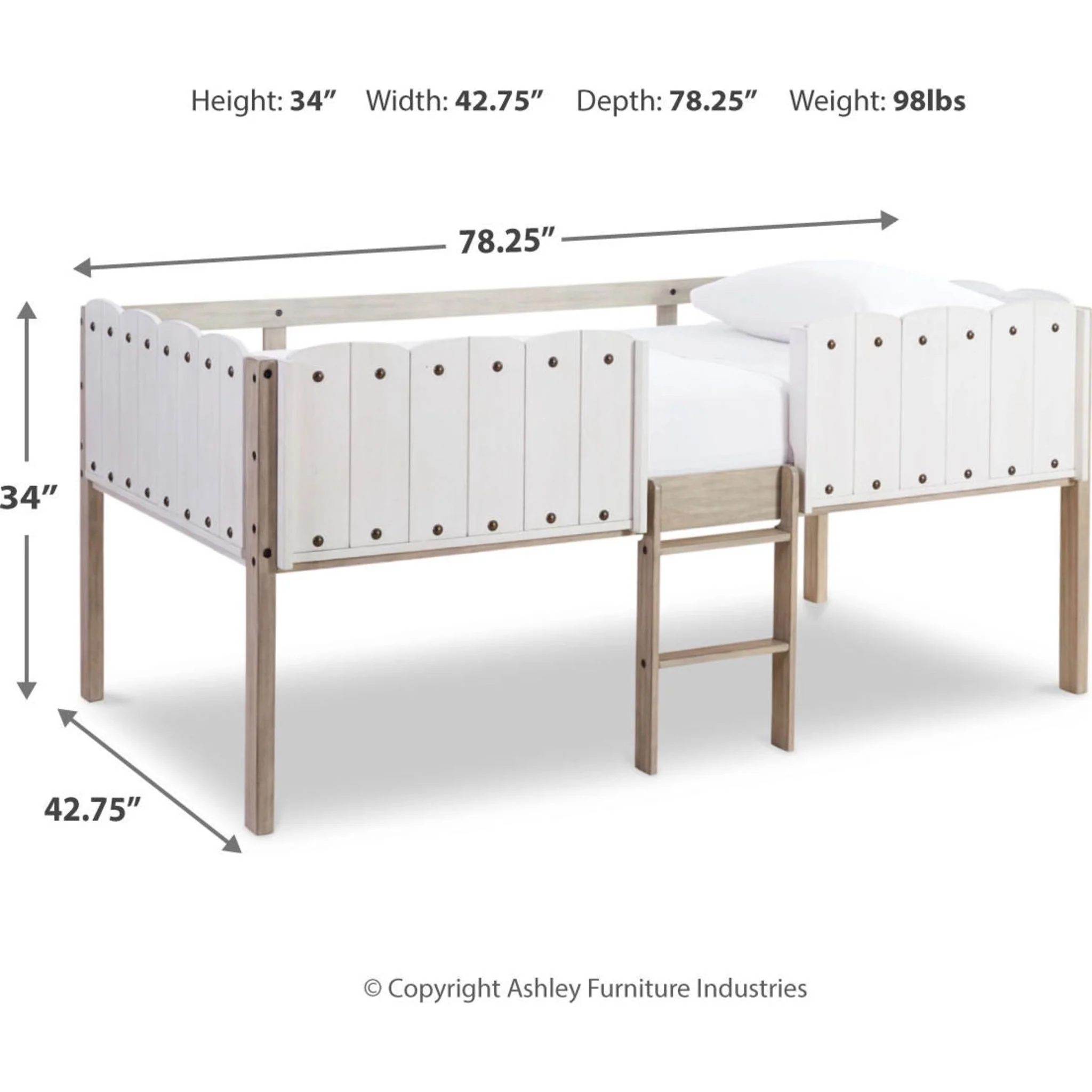 Wrenalyn Twin Loft Bed - Two-tone - Image 56