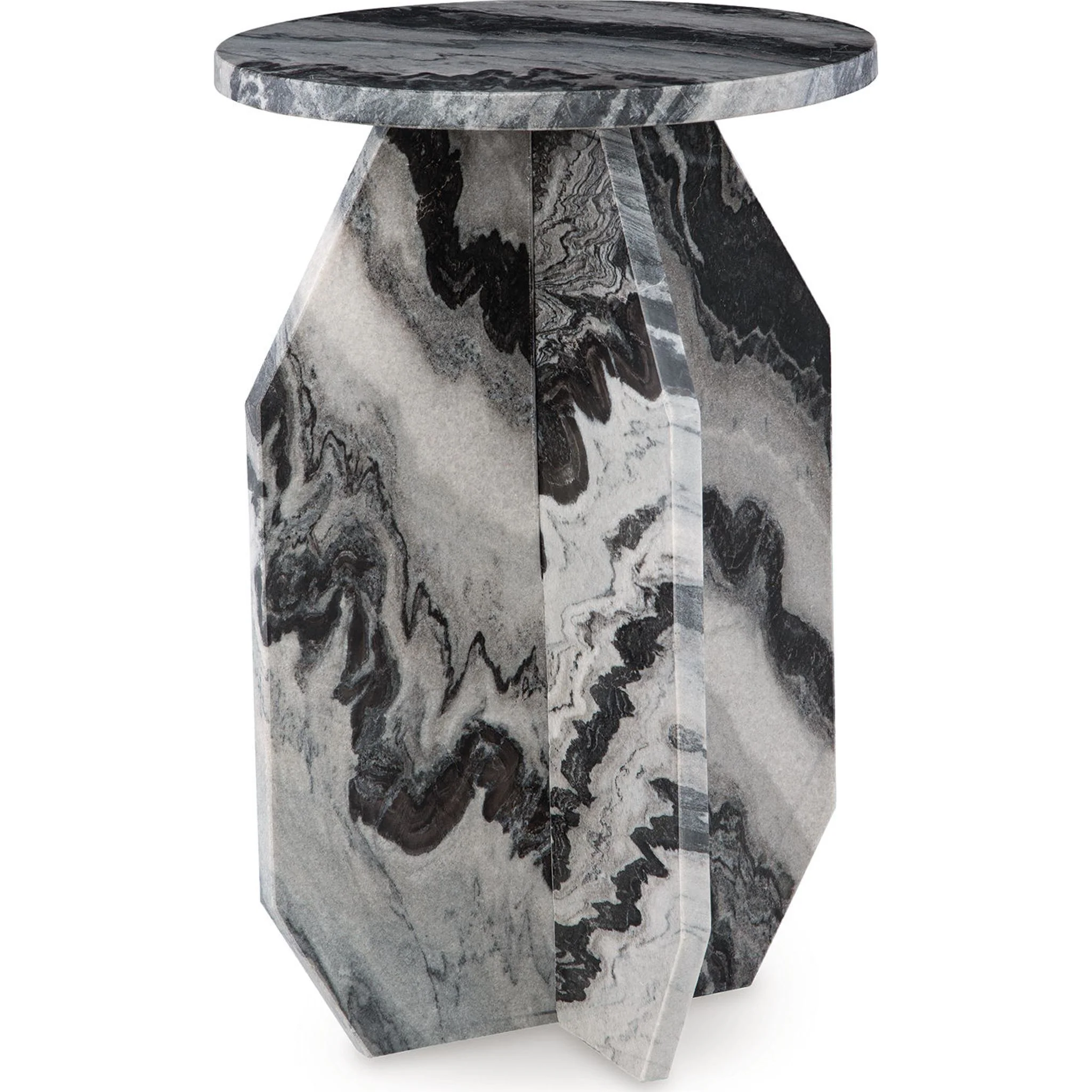 Wrenlane Accent Table - Black/White/Taupe - Image 5