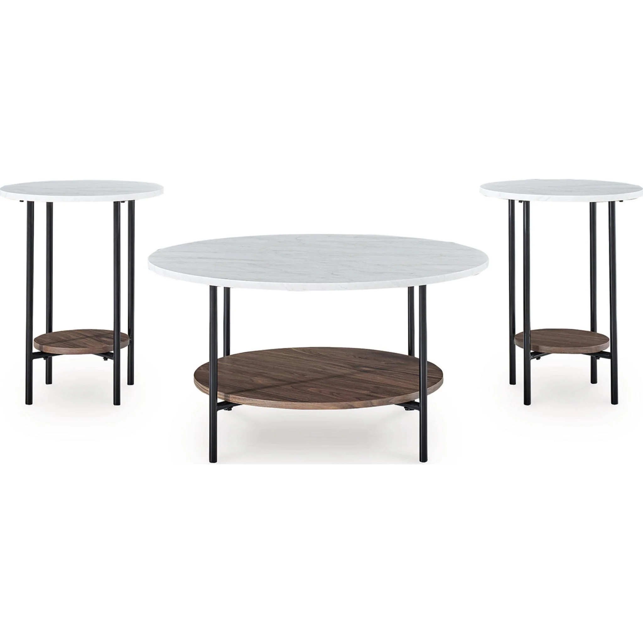 Wrenwich 3 Pack Tables - Brown/Black/White - Image 5