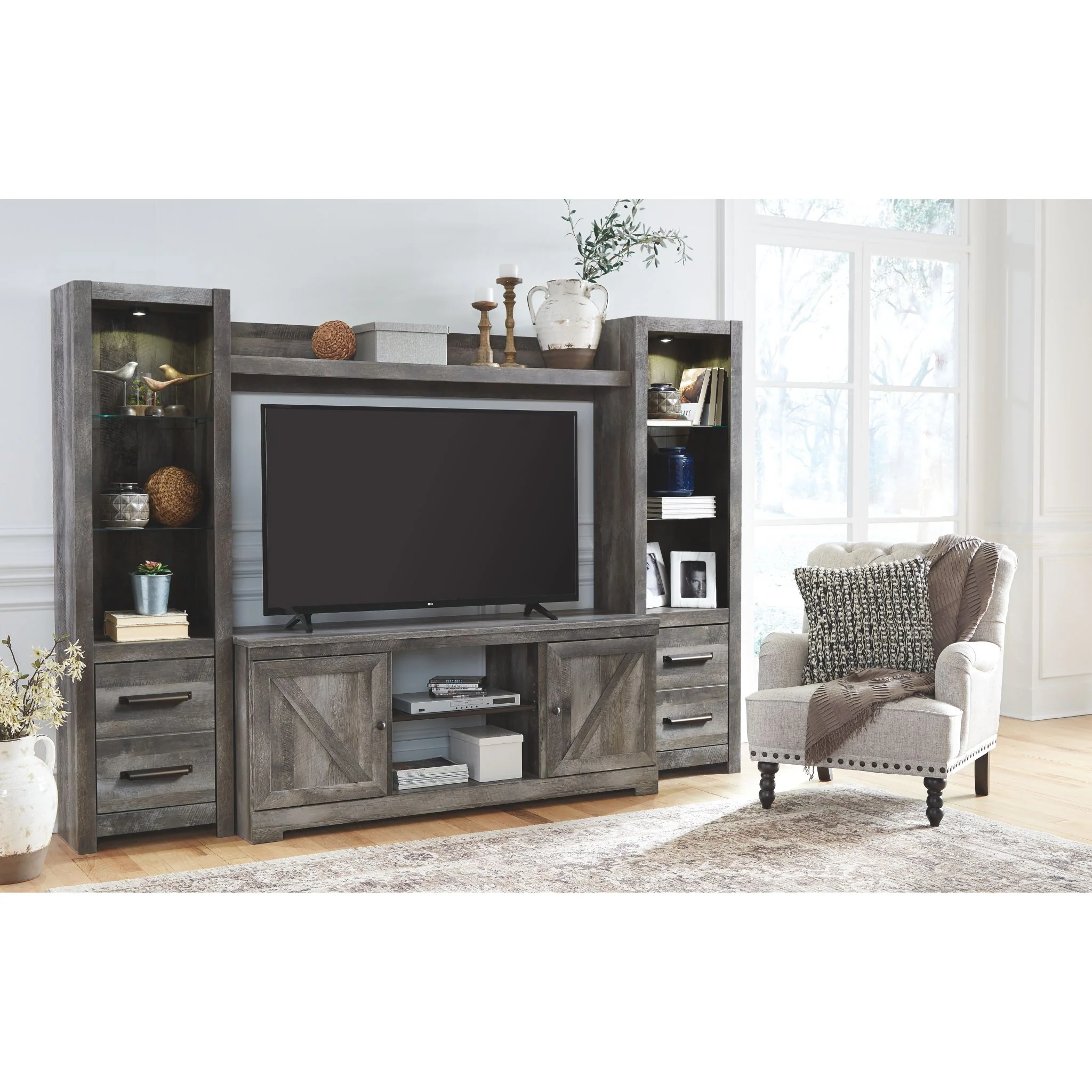 Wynnlow 4 Piece Entertainment Unit - Gray - Image 10