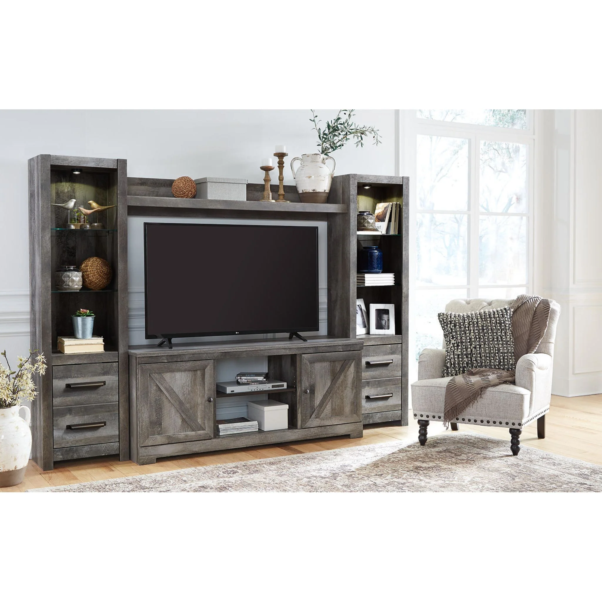 Wynnlow 4 Piece Entertainment Unit - Gray - Image 20