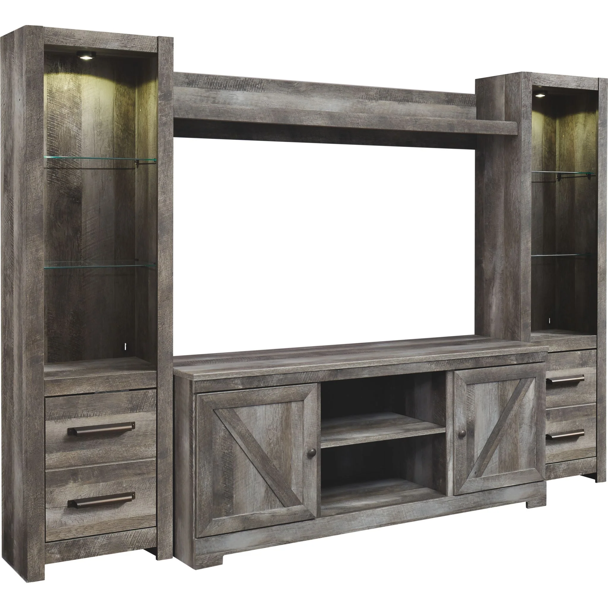 Wynnlow 4 Piece Entertainment Unit - Gray - Image 3