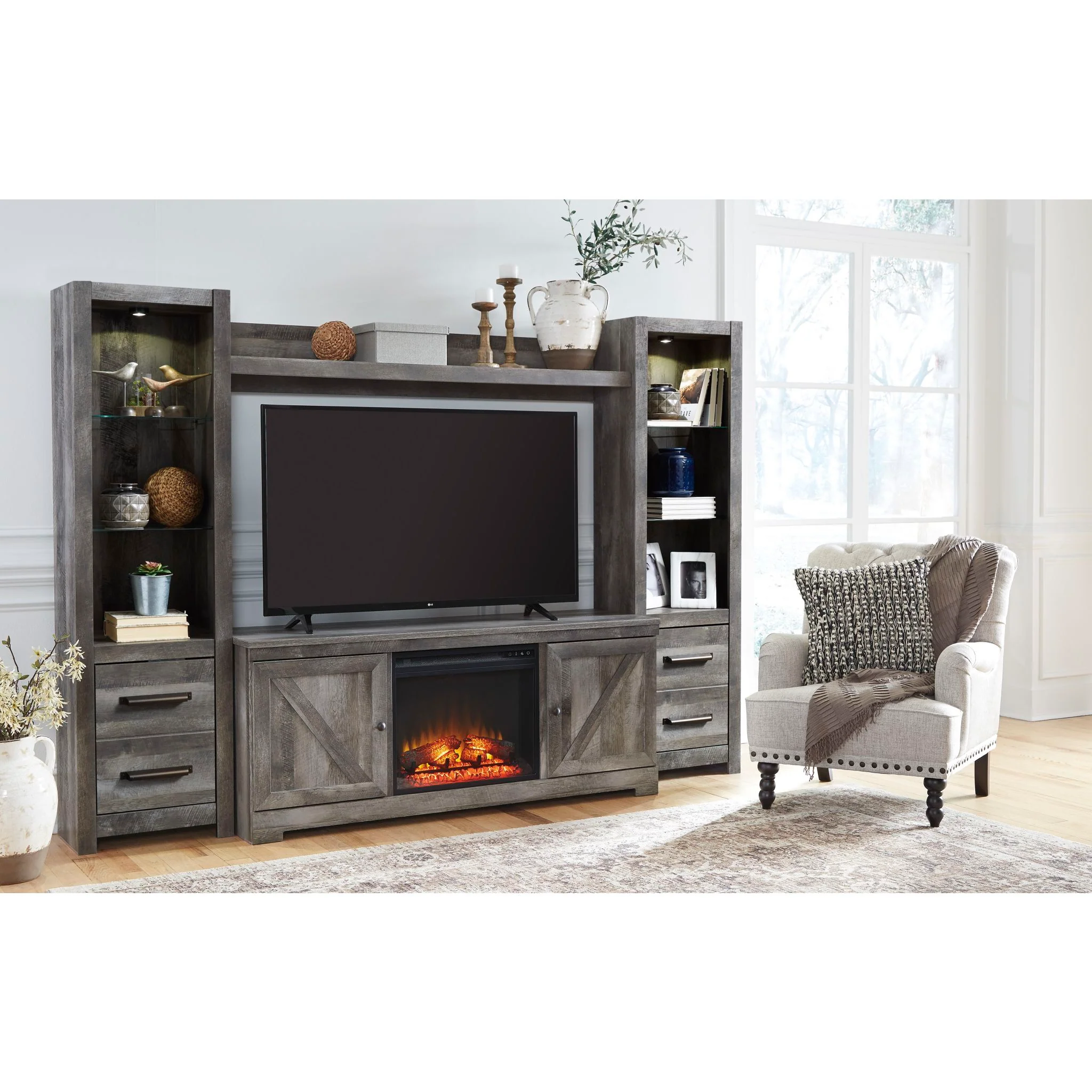 Wynnlow 5 Piece Entertainment Unit - Gray - Image 2