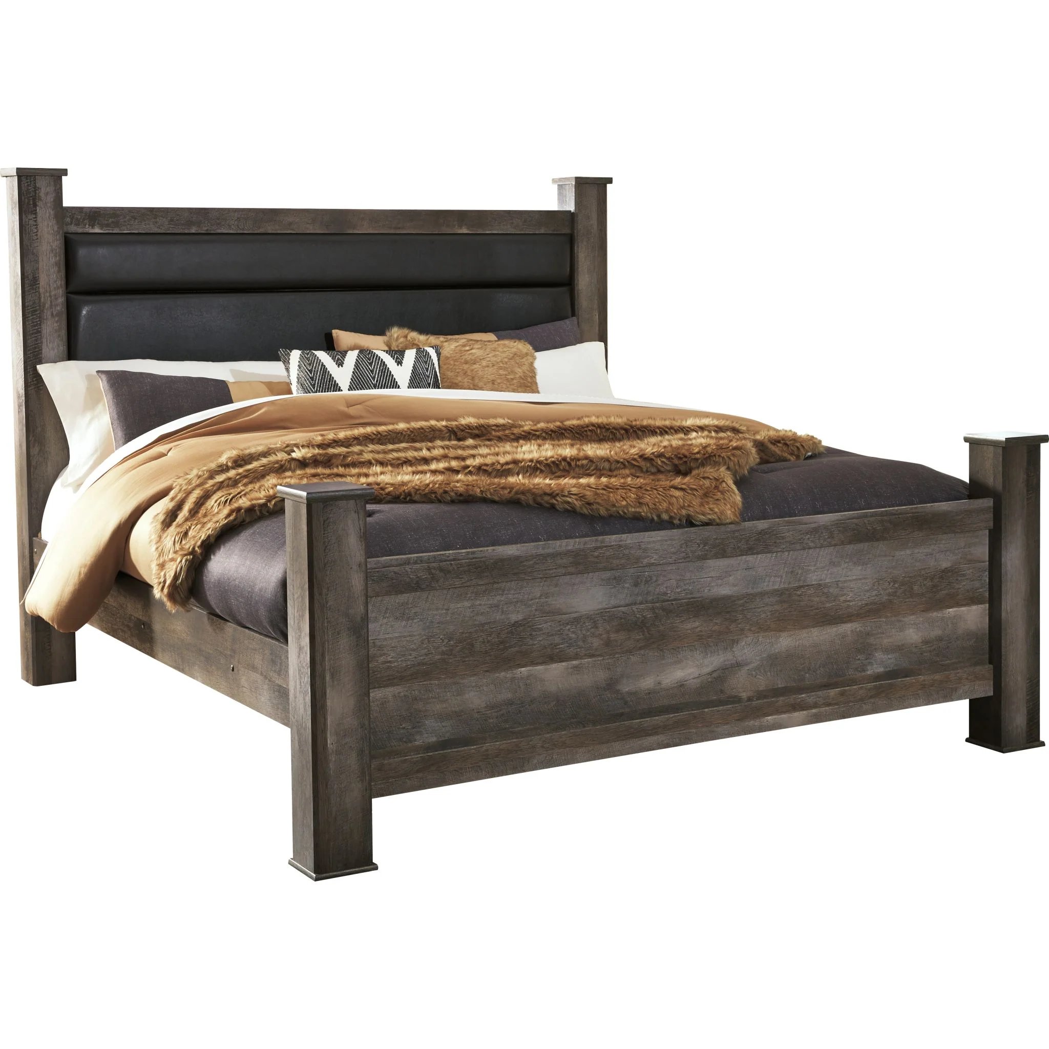 Wynnlow 5 Piece King Poster Bedroom - Gray - Image 4