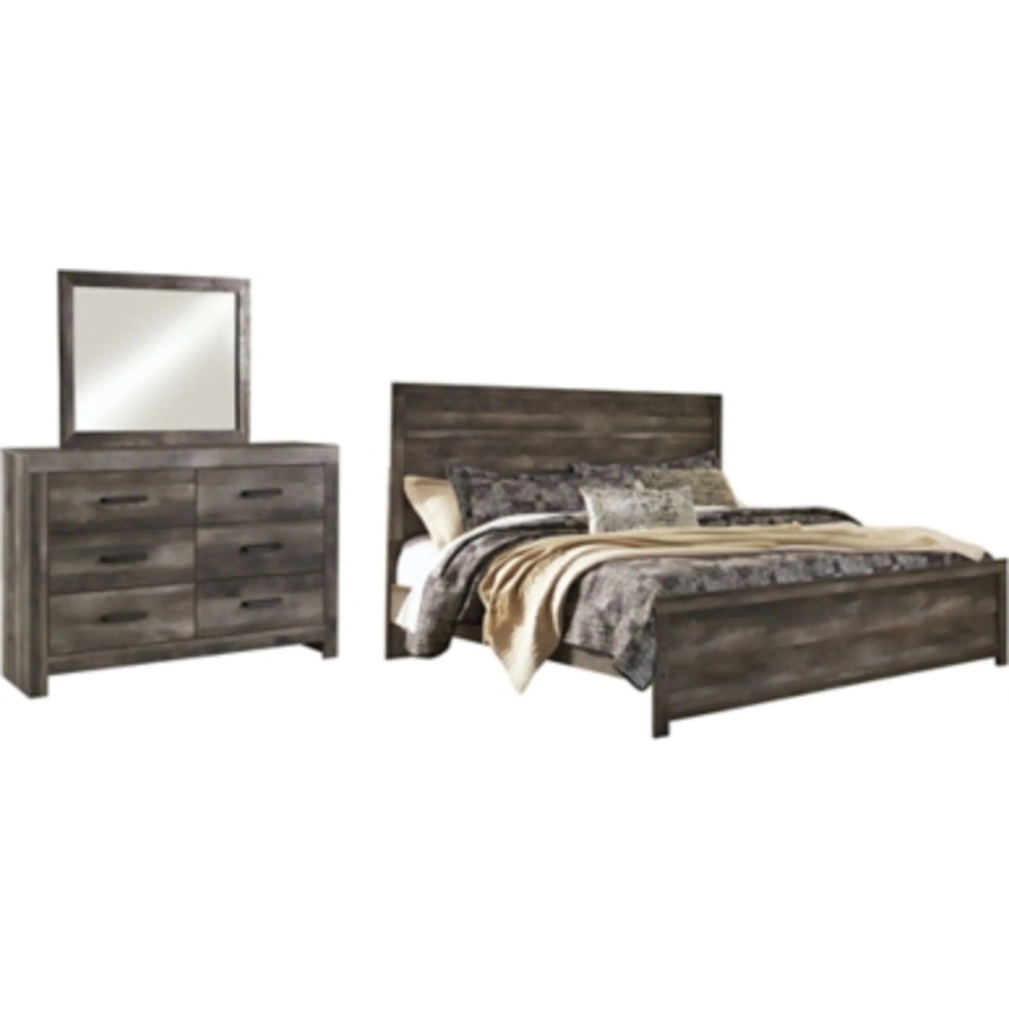 Wynnlow 5 Piece King Panel Bedroom - Gray - Image 7