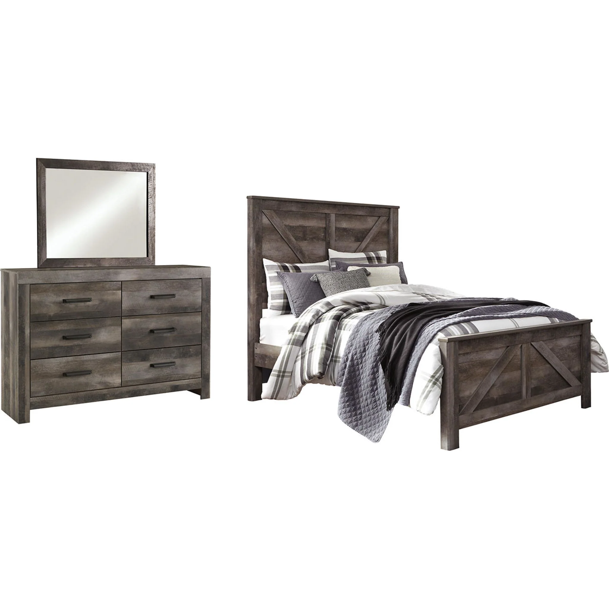 Wynnlow 5 Piece Queen Panel Bedroom - Gray
