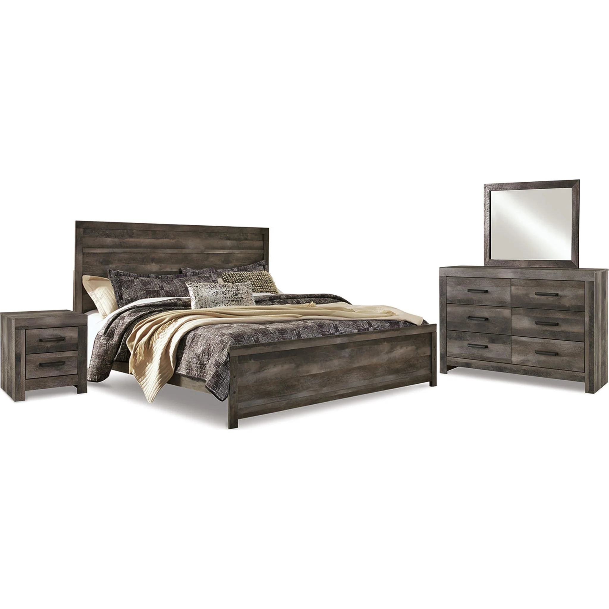 Wynnlow 6 Piece Panel Bedroom - Gray - Image 12