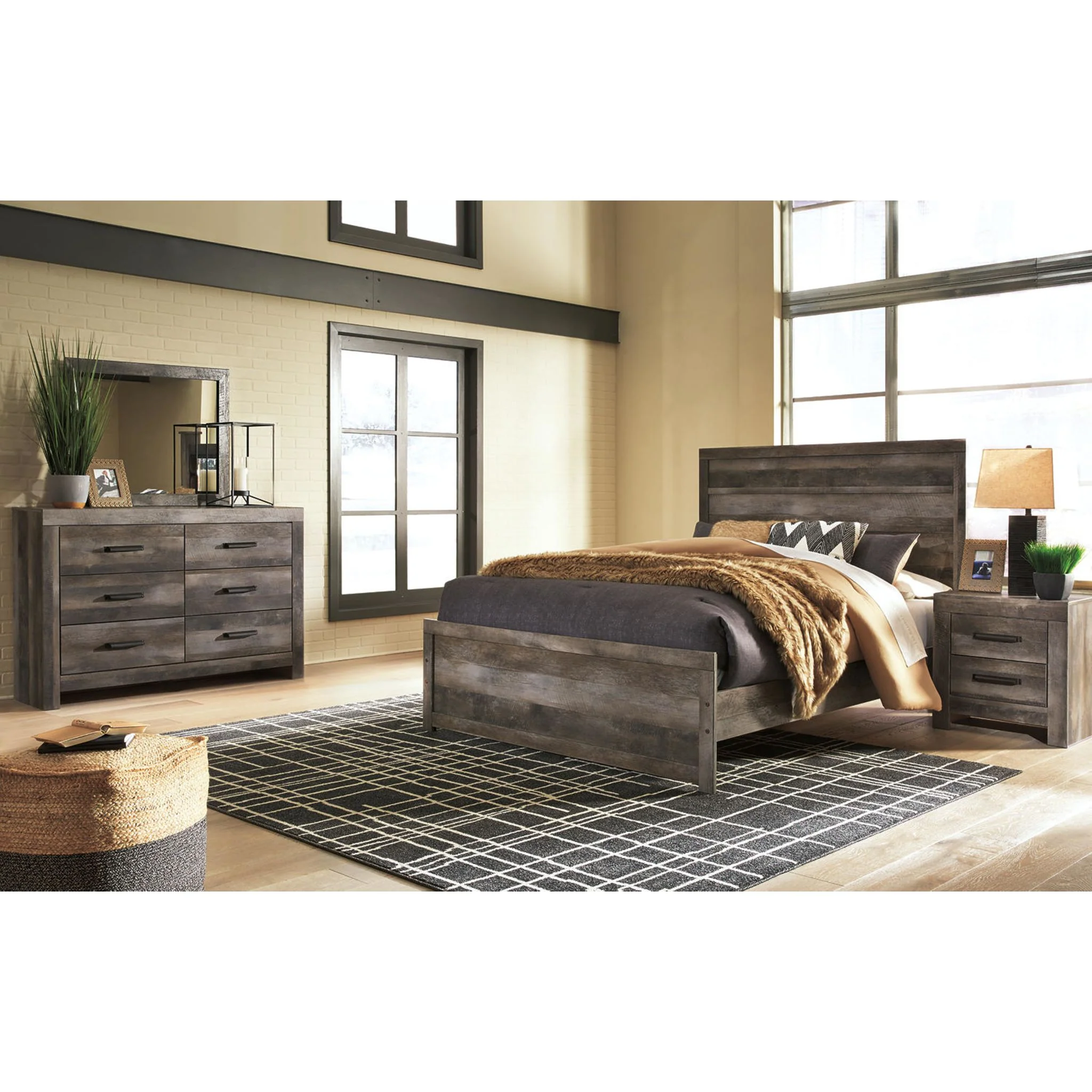 Wynnlow 6 Piece Panel Bedroom - Gray - Image 2
