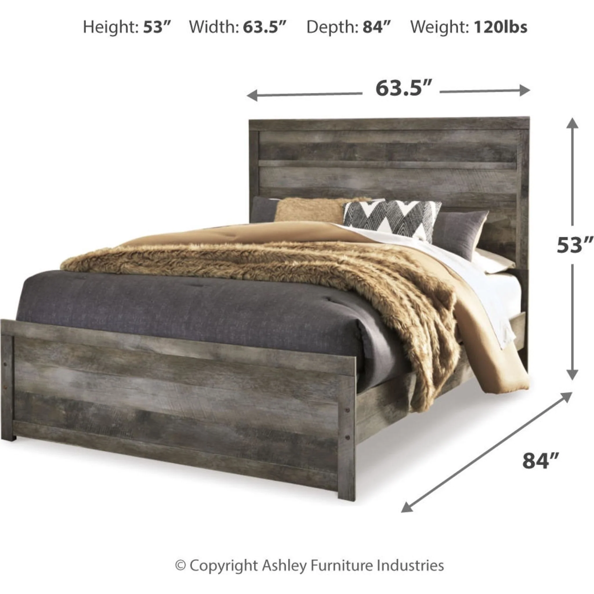 Wynnlow 6 Piece Panel Bedroom - Gray - Image 8