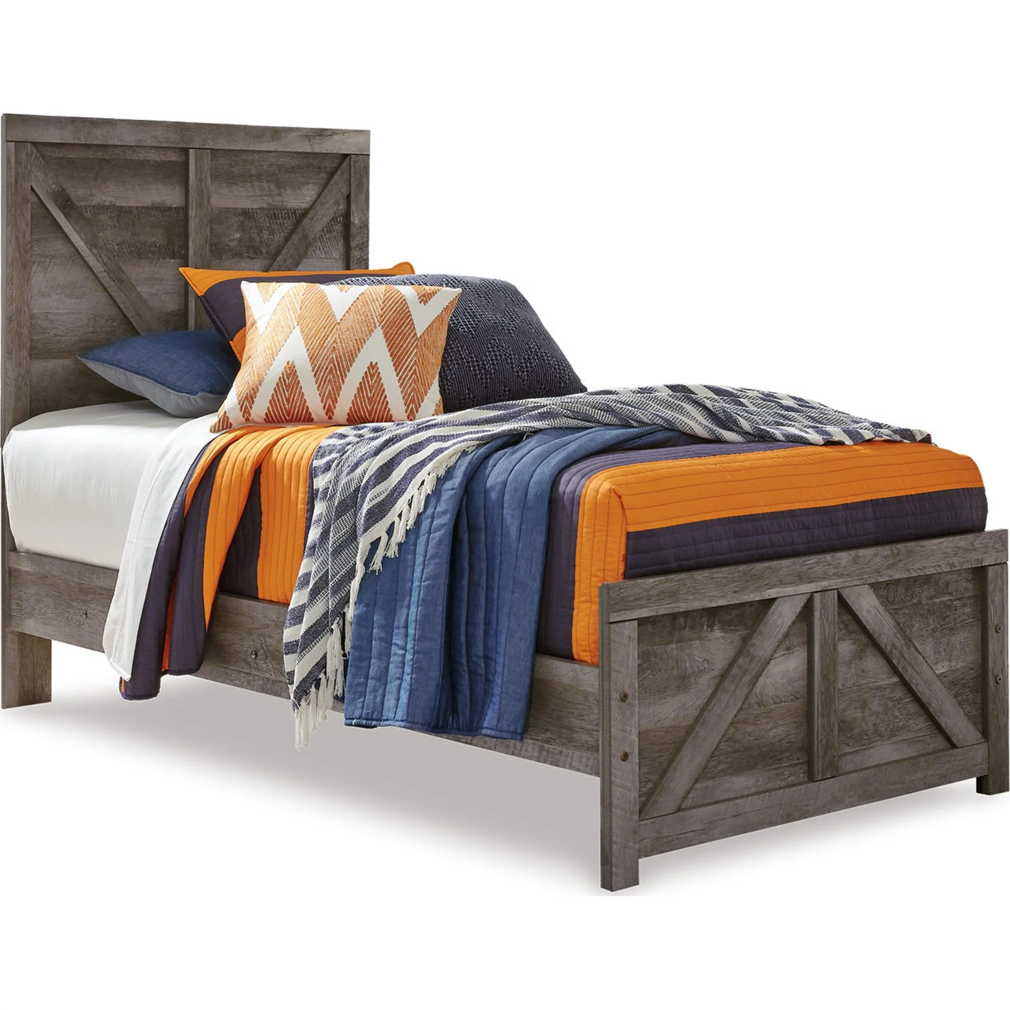 Wynnlow Crossbuck Panel Bed - Gray - Image 15