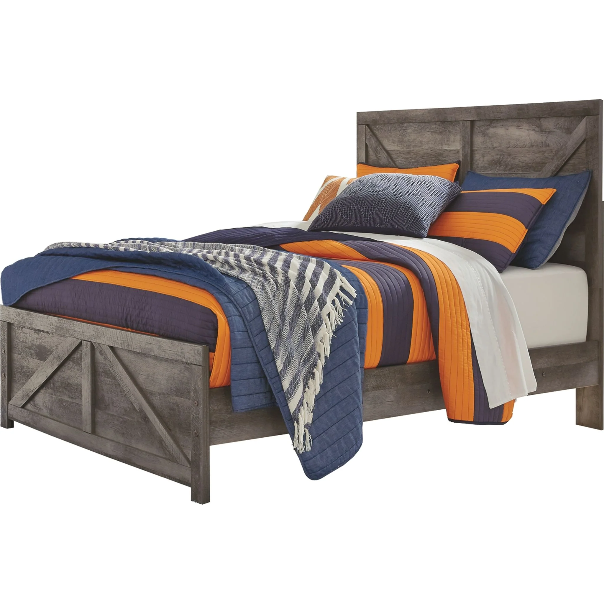 Wynnlow Crossbuck Panel Bed - Gray - Image 20