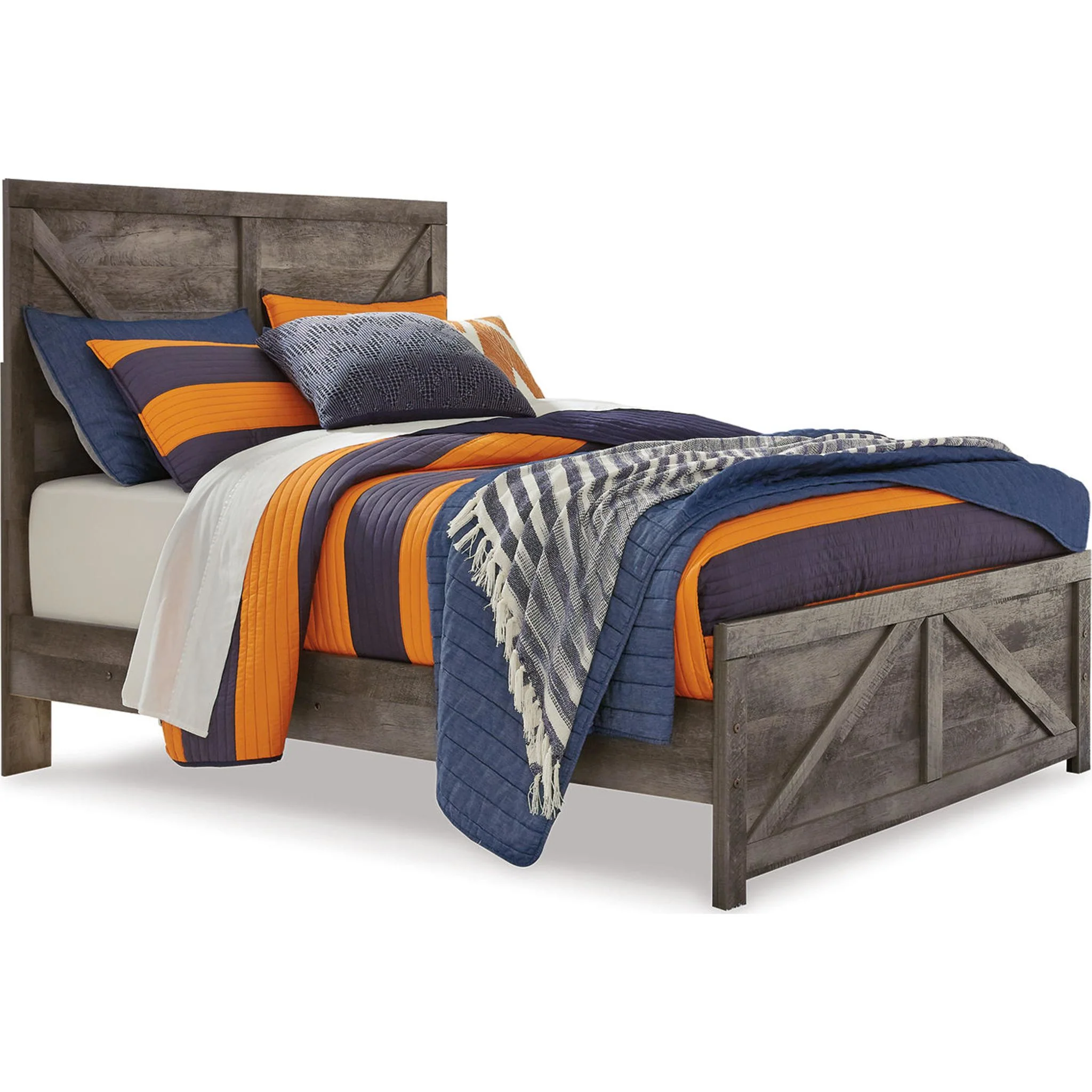 Wynnlow Crossbuck Panel Bed - Gray - Image 31