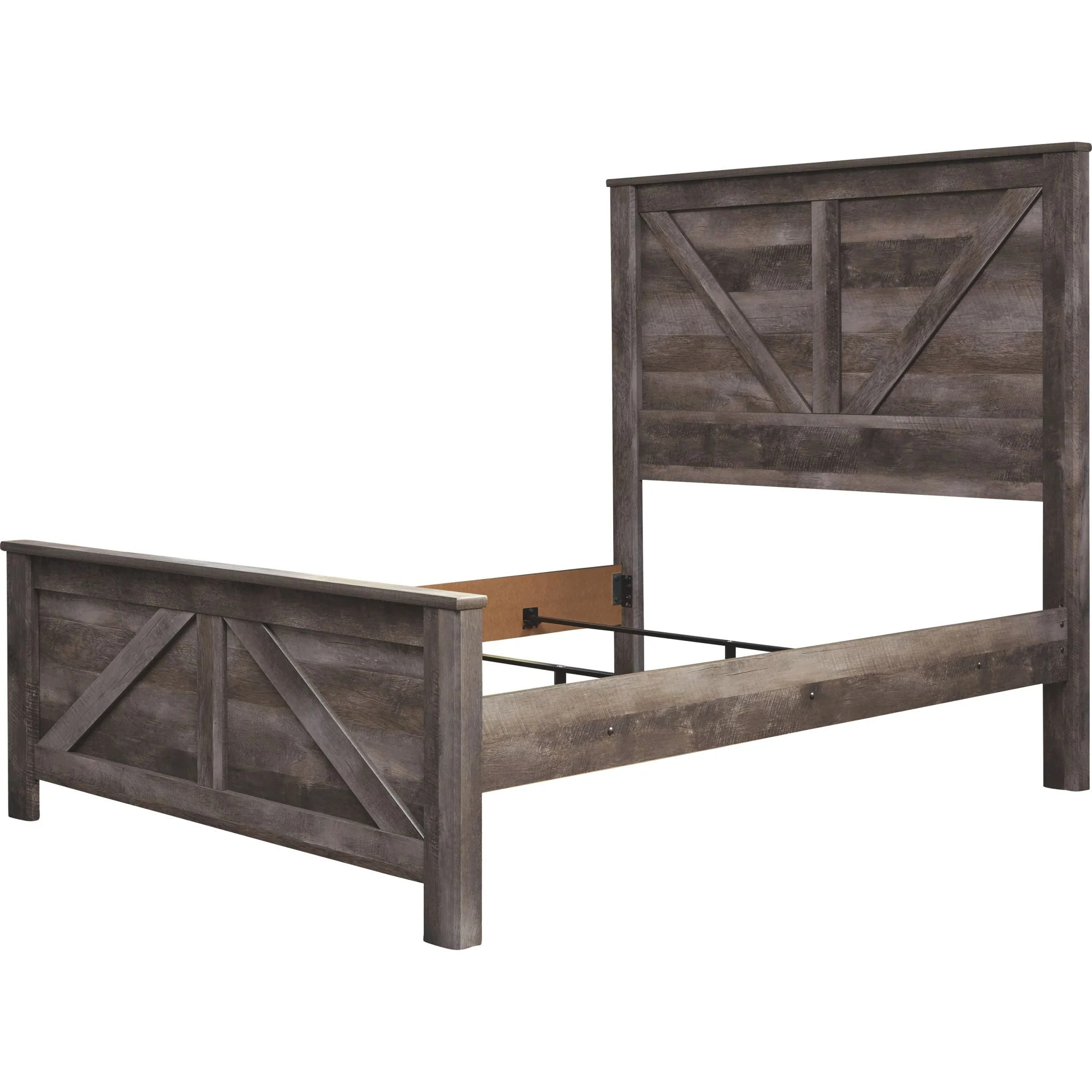 Wynnlow Crossbuck Panel Bed - Gray - Image 3