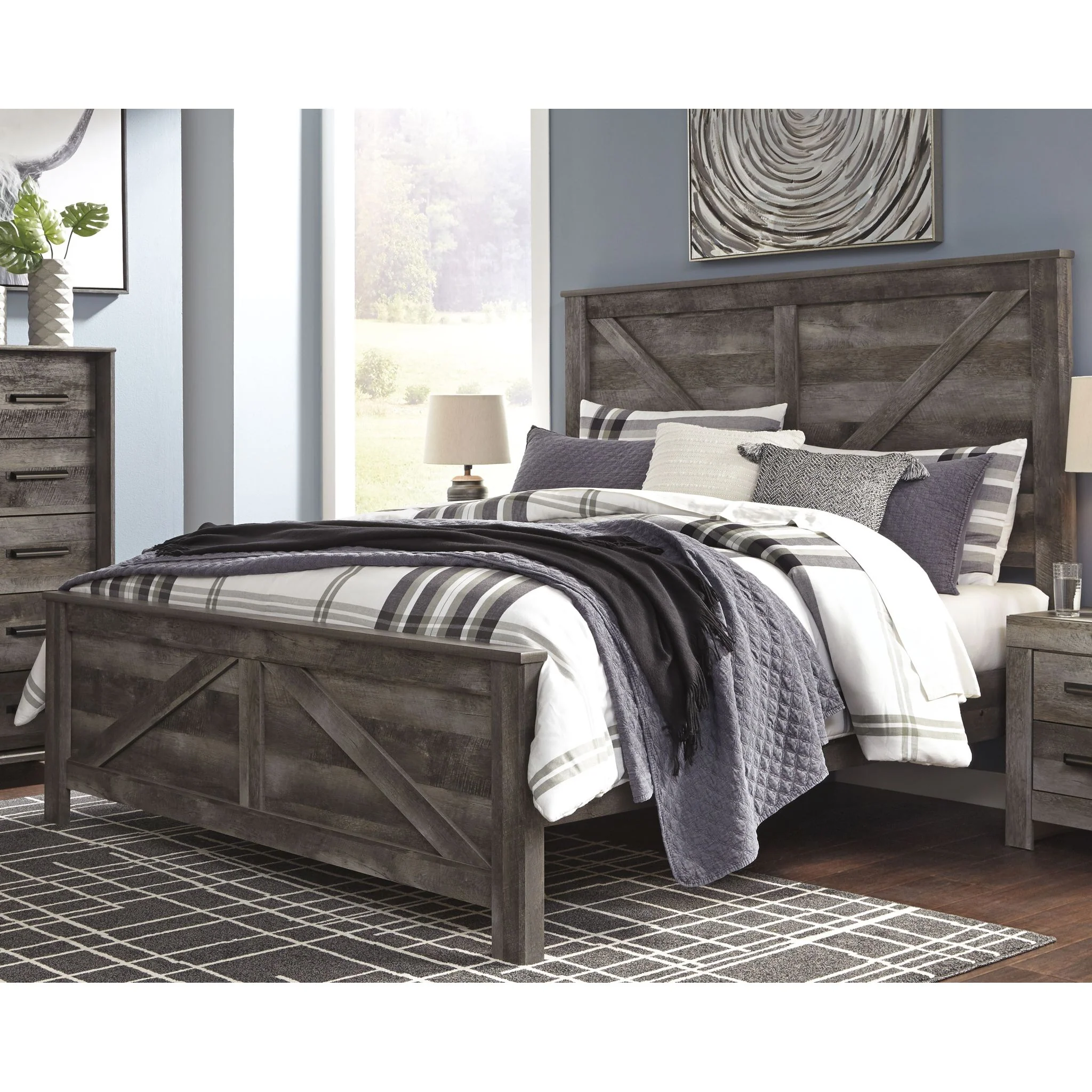 Wynnlow Crossbuck Panel Bed - Gray - Image 49