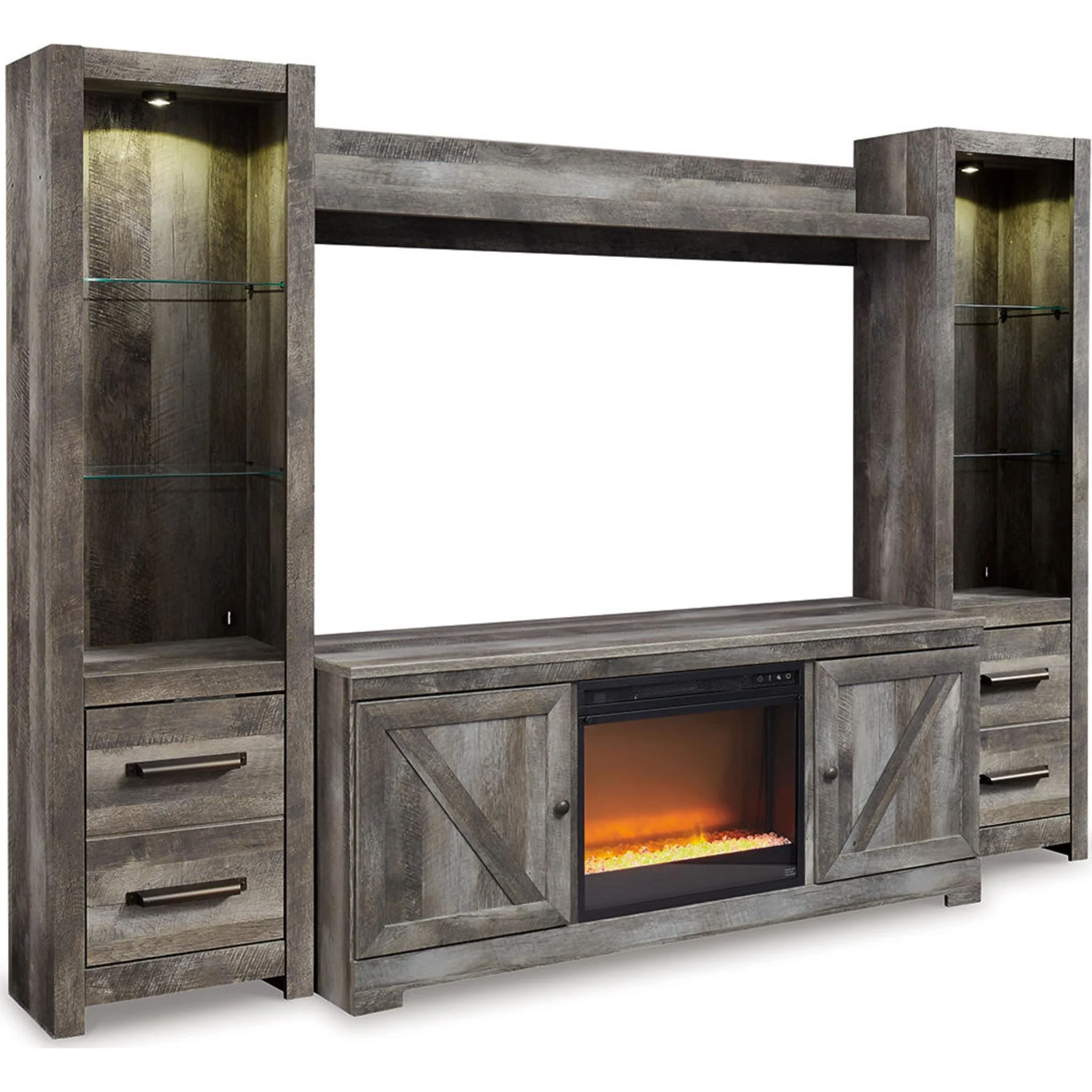Wynnlow Entertainment Unit with Fireplace - Gray - Image 18
