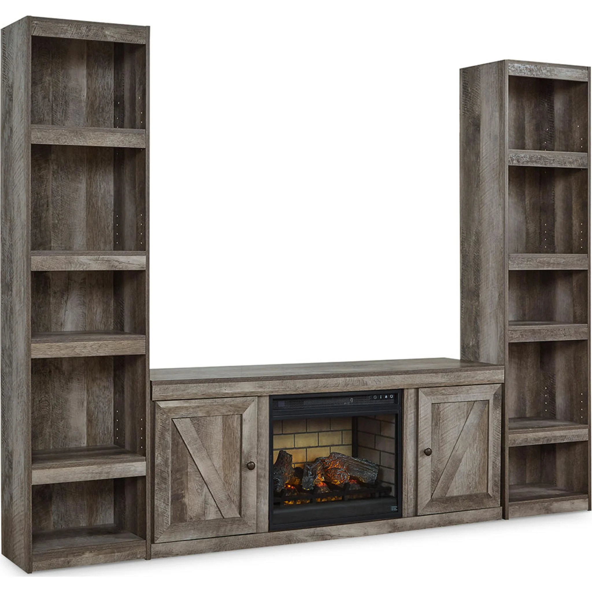 Wynnlow Entertainment Unit with Fireplace - Gray - Image 2