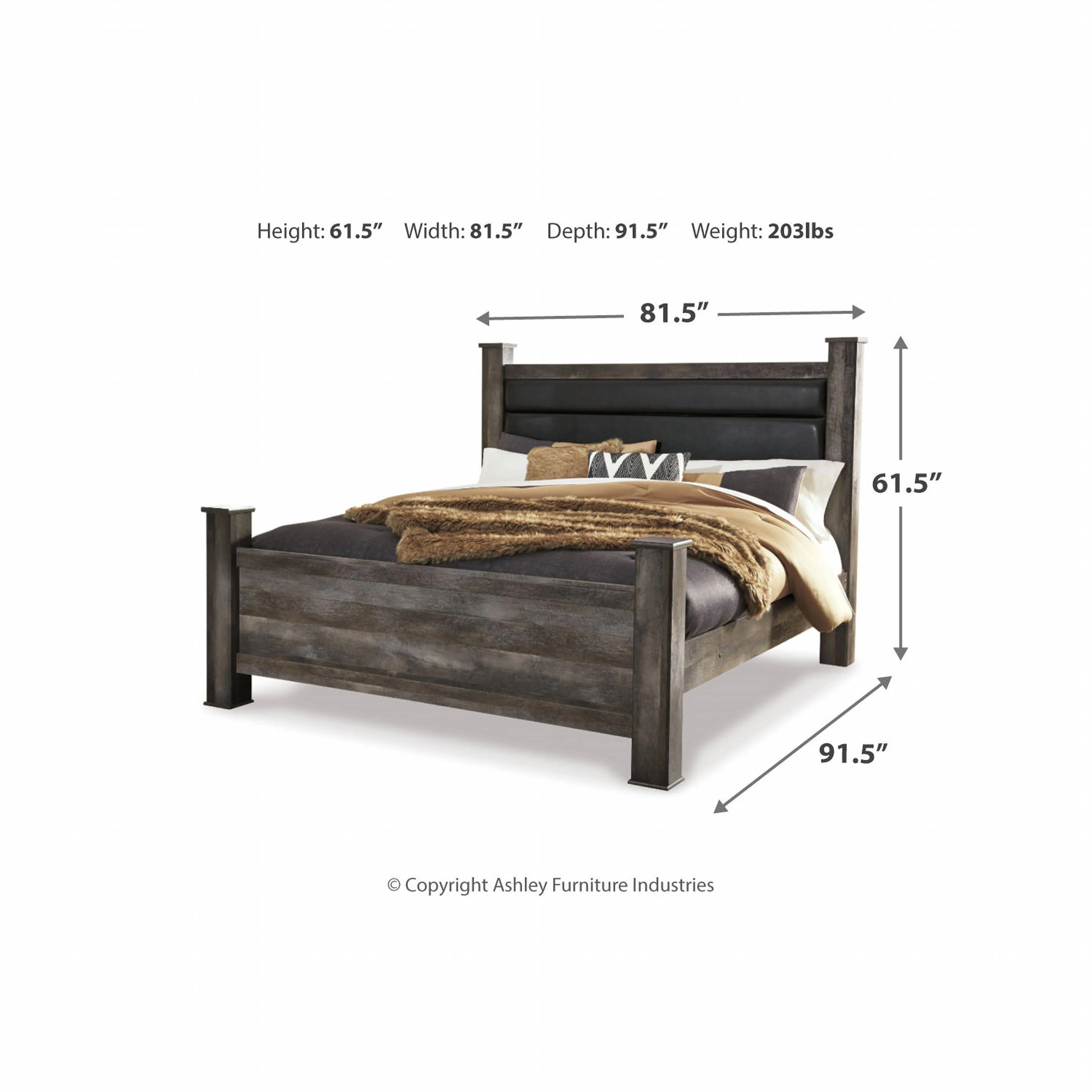 Wynnlow Poster Bed - Gray - Image 17