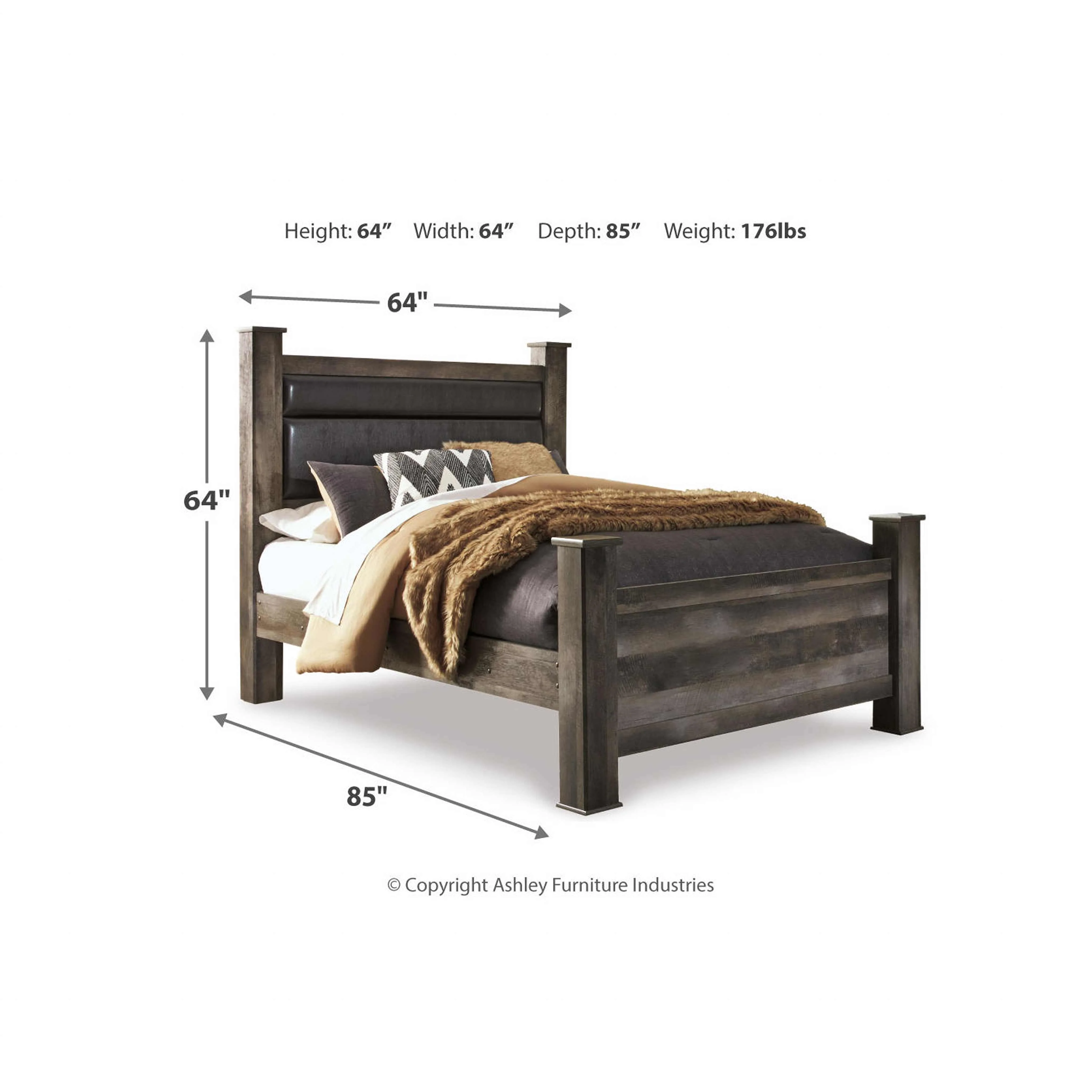 Wynnlow Poster Bed - Gray - Image 6